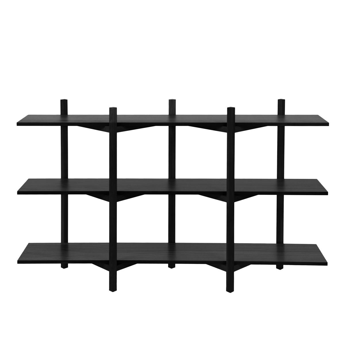 HEM - Zig Zag Shelf Low - Black - Hyllor - Studio deFORM - Svart - Trä