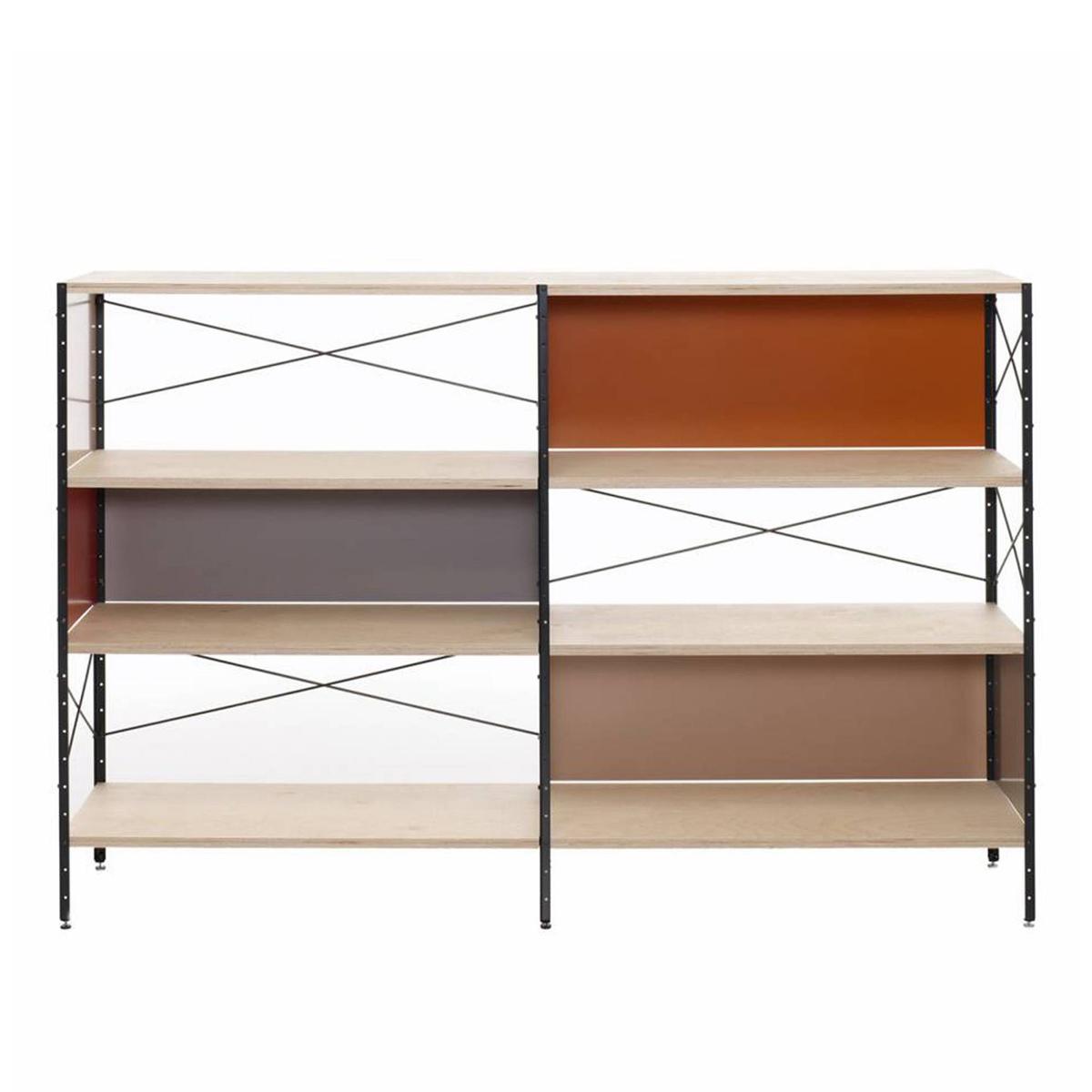 Vitra - Eames Storage Unit ESU hylla 3 hyllplan - Hyllor - Brun - Metall/Trä