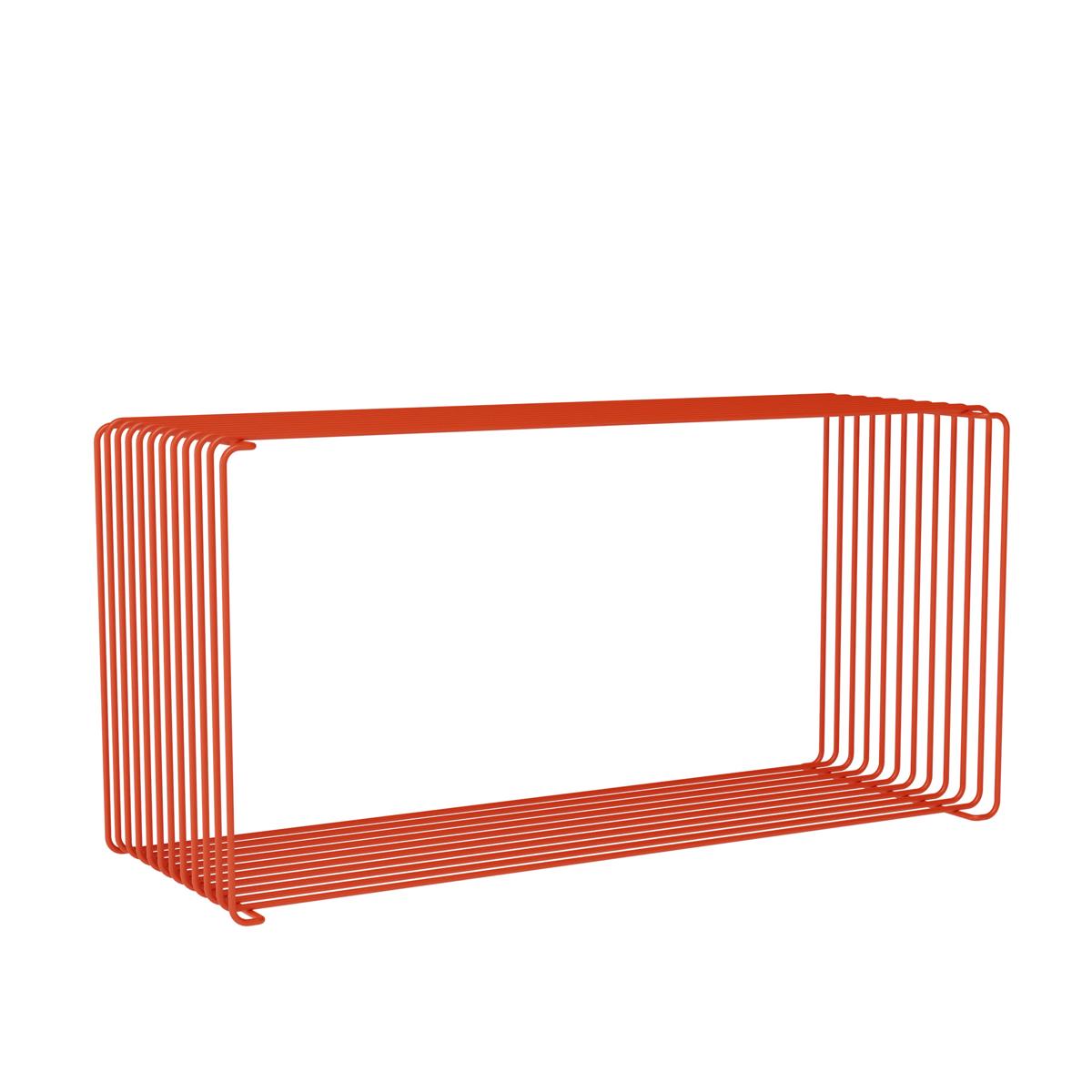 Montana - Panton Wire Extended hylla, djup 25,7 cm - Rosehip - Hyllor & Hyllsystem - Verner Panton - Röd - Metall
