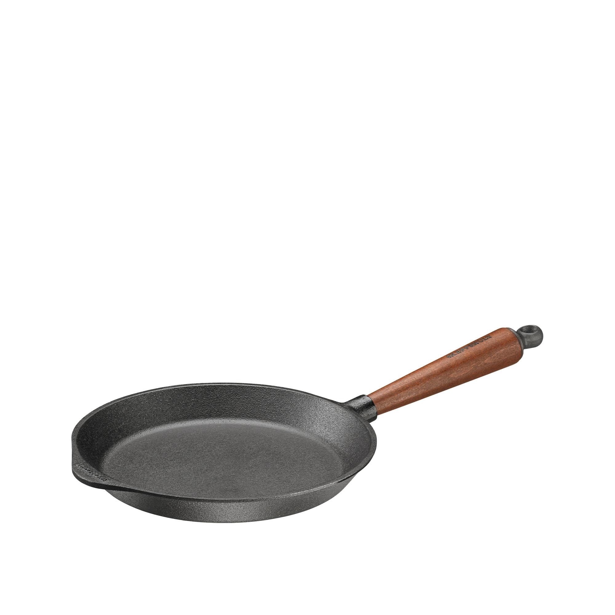 Skeppshult - Stekpanna 24 cm med Trähandtag - Stekpannor - Svart