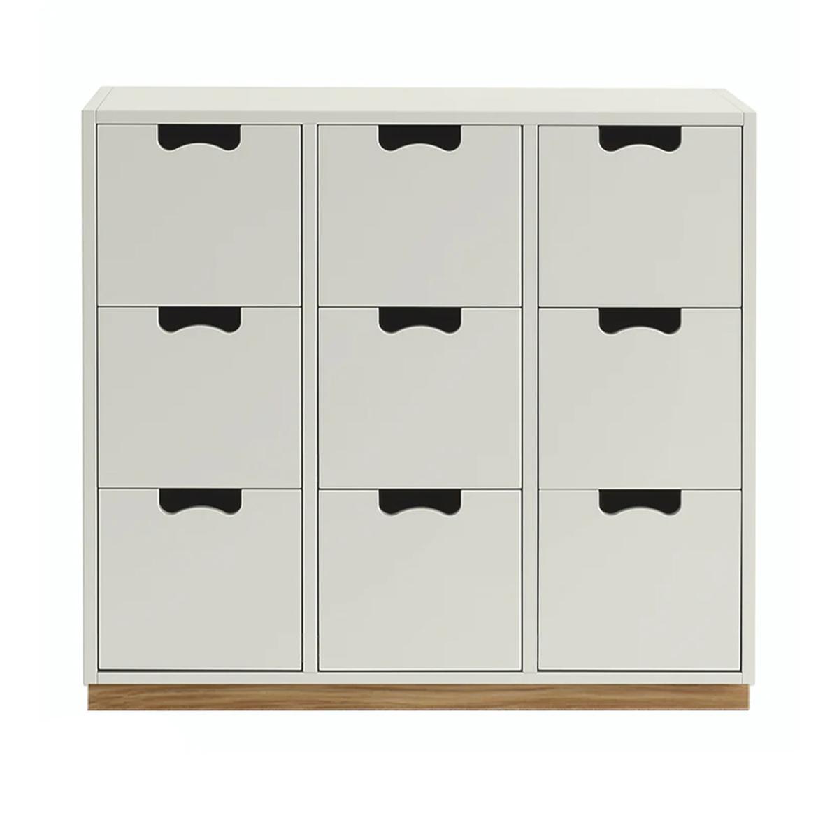 Asplund - Snow Drawer B3 - White, Ek Sockel - Byråer -  Thomas Sandell & Jonas Bohlin - Vit - Trä