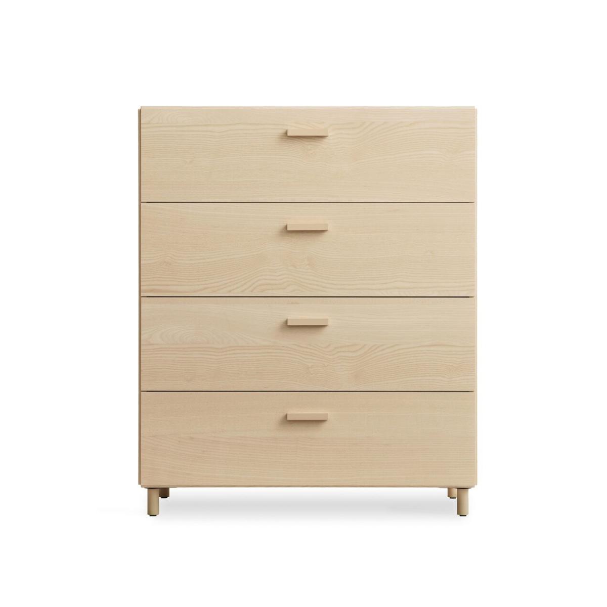 Relief - Relief Chest of Drawers Wide Legs Ash - Byråer - TAF Studio - Träfärgad - Metall/Trä