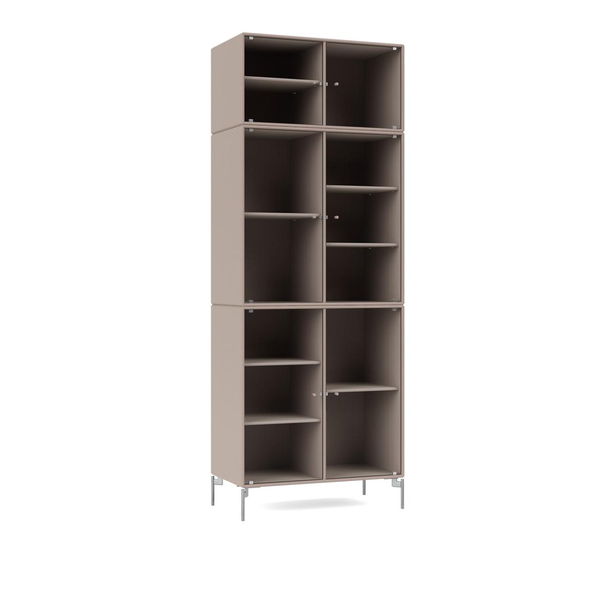 Montana - Ripple Iv – Vitrine Cabinet 137-Mushroom Matt Chrome - Skåp och vitrinskåp - Peter J. Lassen - Beige - Trä