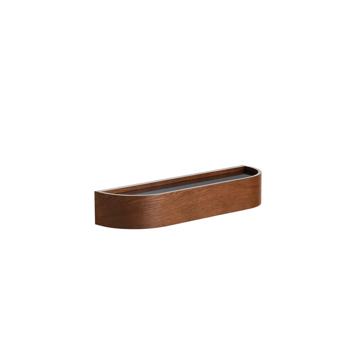 Audo Copenhagen - Epoch Shelf Dark Stained Oak/Black 50 cm - Vägghyllor - Nina Bruun - Träfärgad - Trä