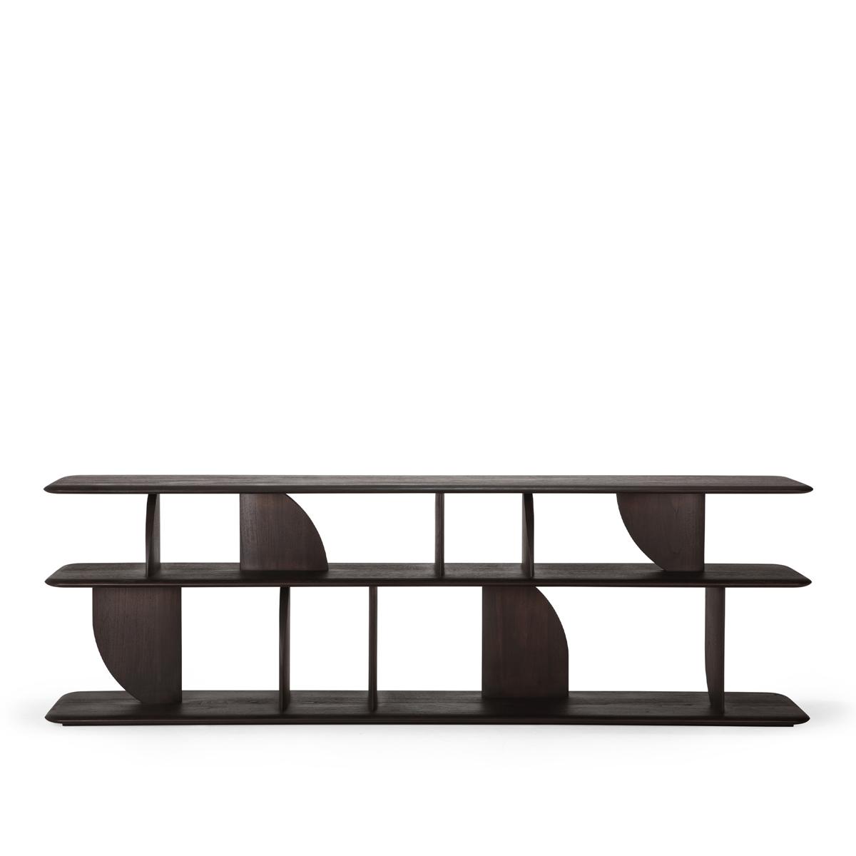 Ethnicraft - Geometric Console - Varnished Teak - Dark Brown - Hyllor & Hyllsystem - Alain Van Havre - Brun - Trä
