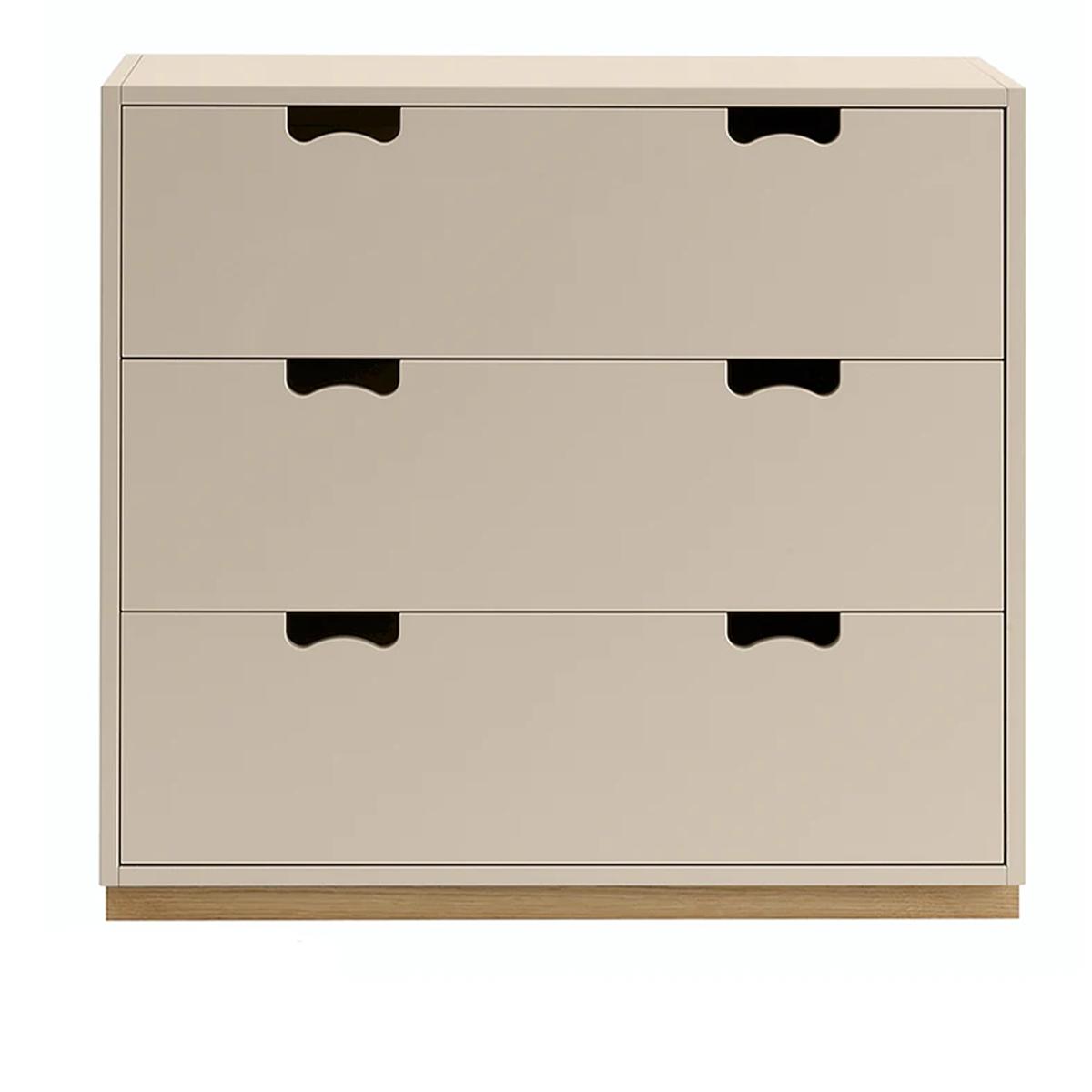Asplund - Snow Drawer A3 - Dark Sand, Ek Sockel - Byråer - Beige - Trä