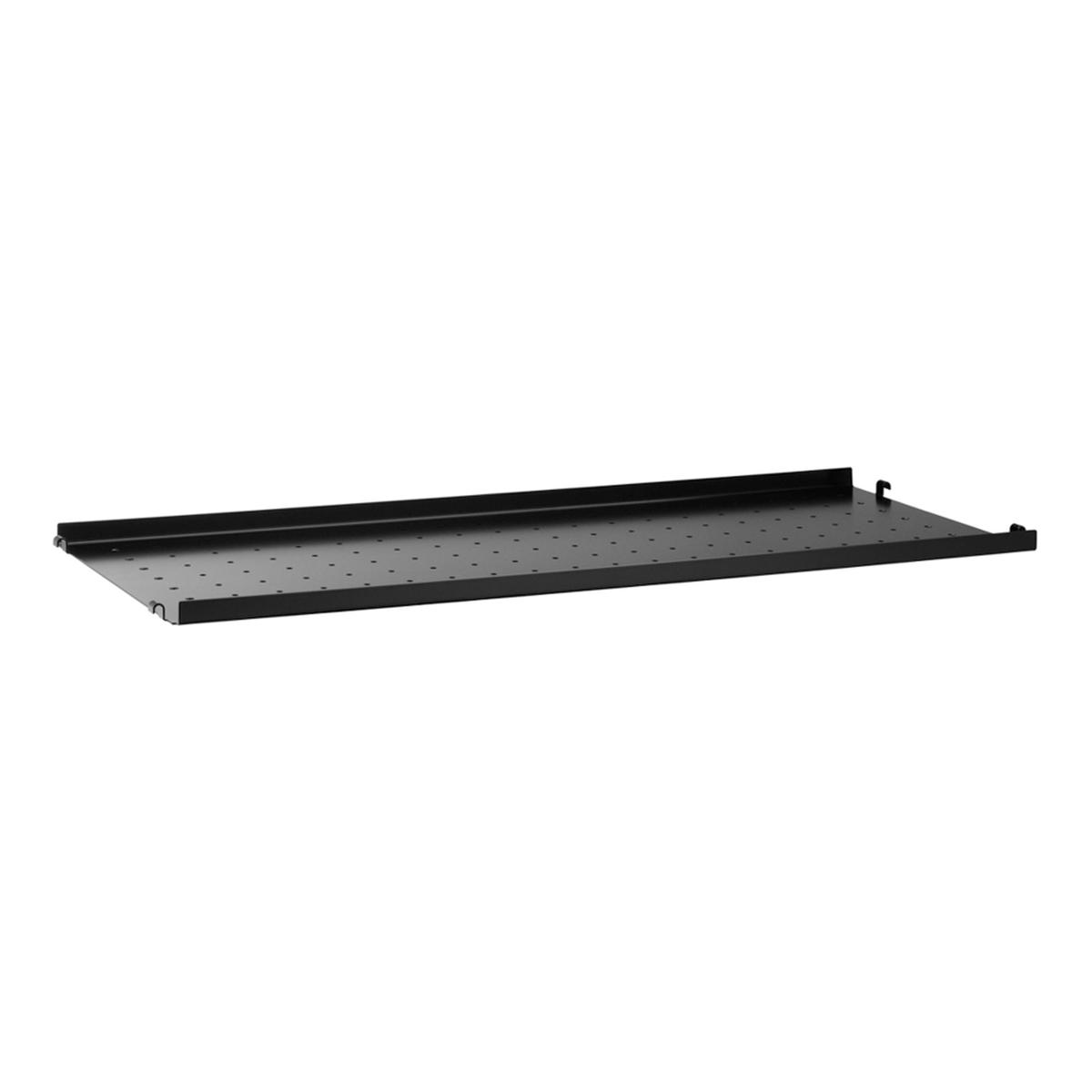 String - Metallhyllplan låg kant 78 x 30 cm svart - Hyllsystem - Svart - Metall