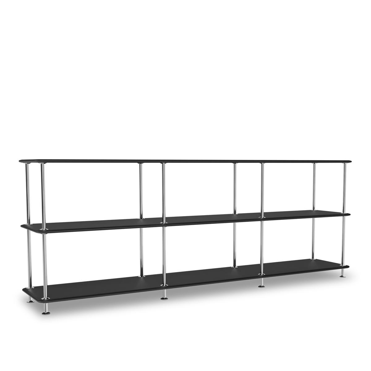 Montana - Montana Free 222000 207-Blackstructure 44C-Chrome - Hyllor & Hyllsystem - Jakob Wagner - Svart - Metall/Trä