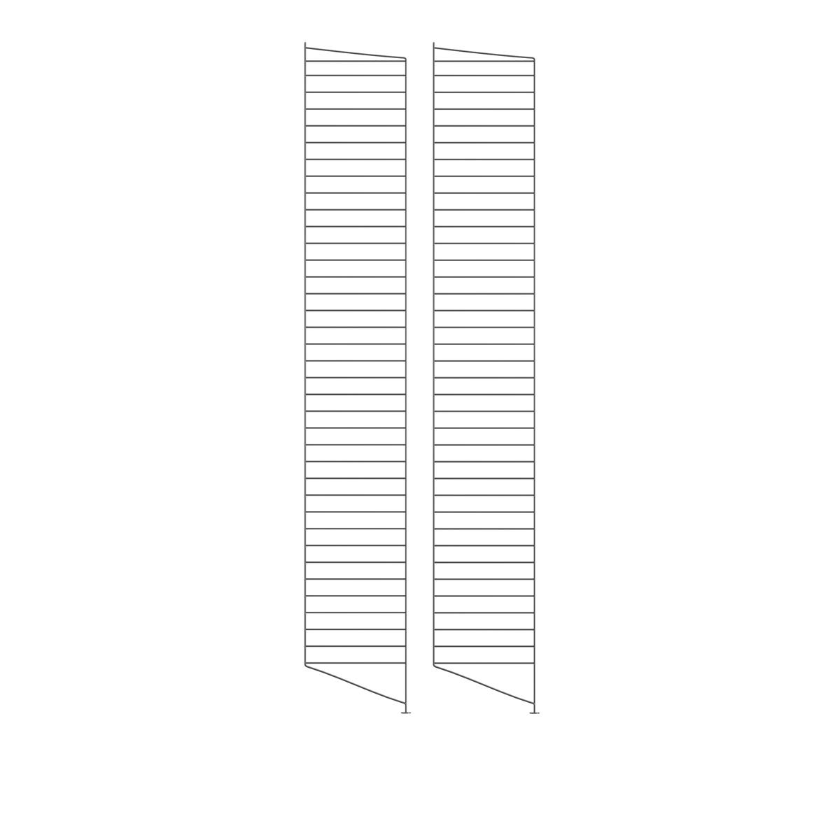 String - Golvgavel 200 x 30 cm 2-pack mörkgrå - Hyllor & Hyllsystem