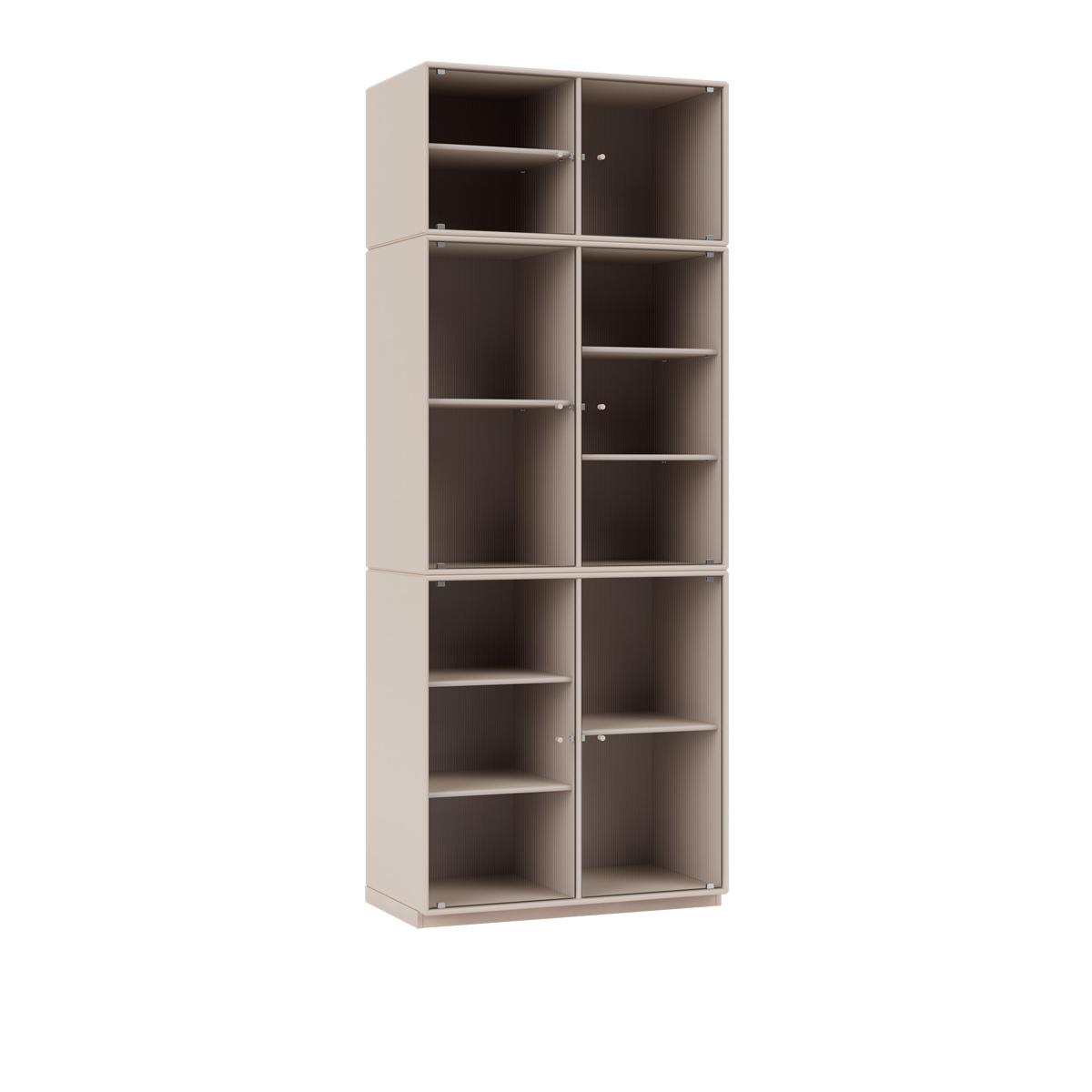 Montana - Ripple Iv – Vitrine Cabinet 168-Clay 06 Plinth 3 cm - Skåp och vitrinskåp - Peter J. Lassen - Beige - Trä