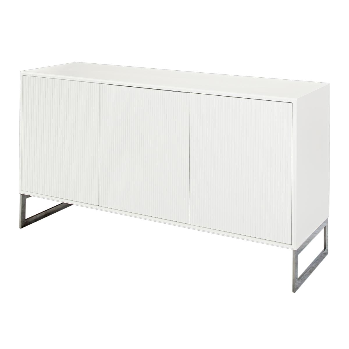 Englesson - Line Skänk 3 Dörrar 6713DB White / Chrome - Skänkar och sideboards - Metall