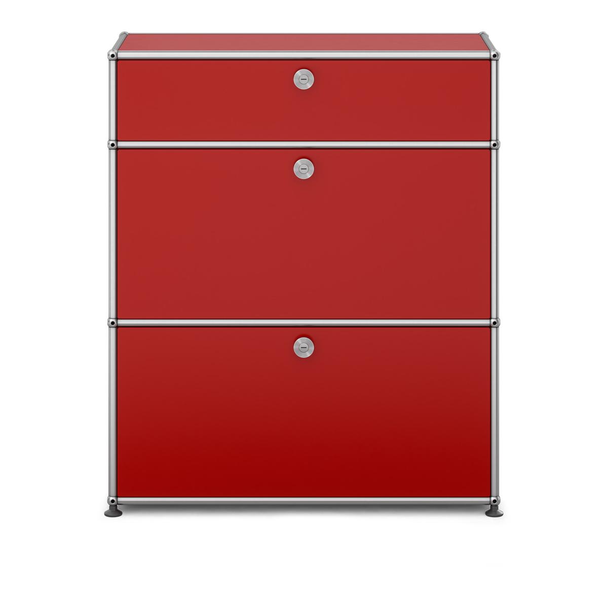USM - USM Haller Shelf M25 USM Ruby Red - Byråer - Fritz Haller & Paul Schärer - Röd - Metall