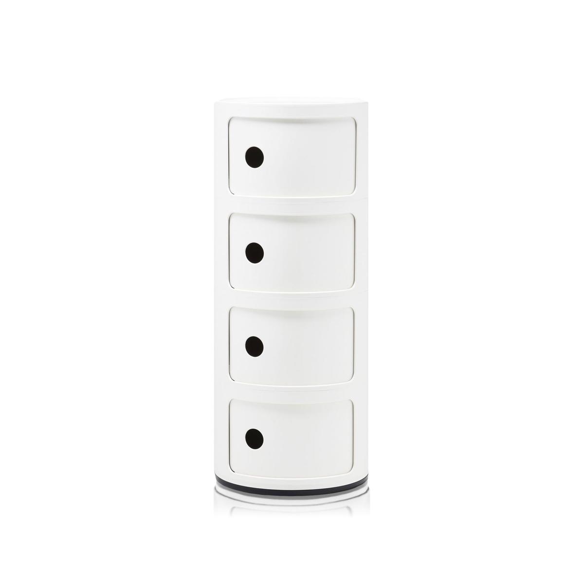 Kartell - Componibili 4985, White, 4 Compartments - Hurtsar - Anna Castelli Ferrieri - Vit - Plast