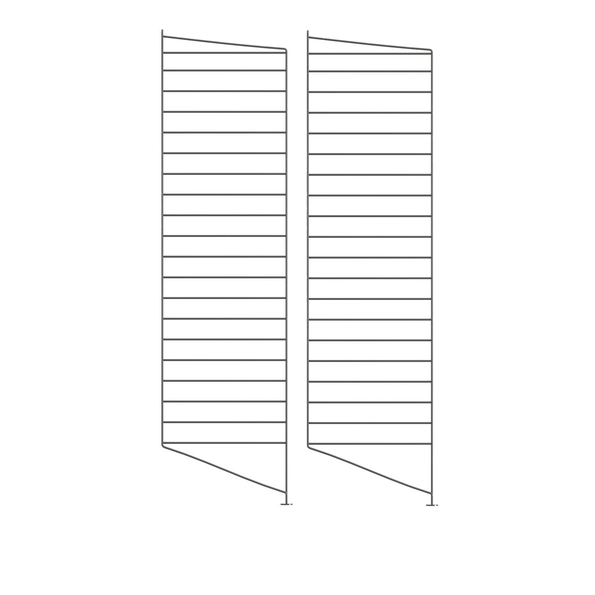 String - Golvgavel 115 x 30 cm 2-pack mörkgrå - Hyllor & Hyllsystem