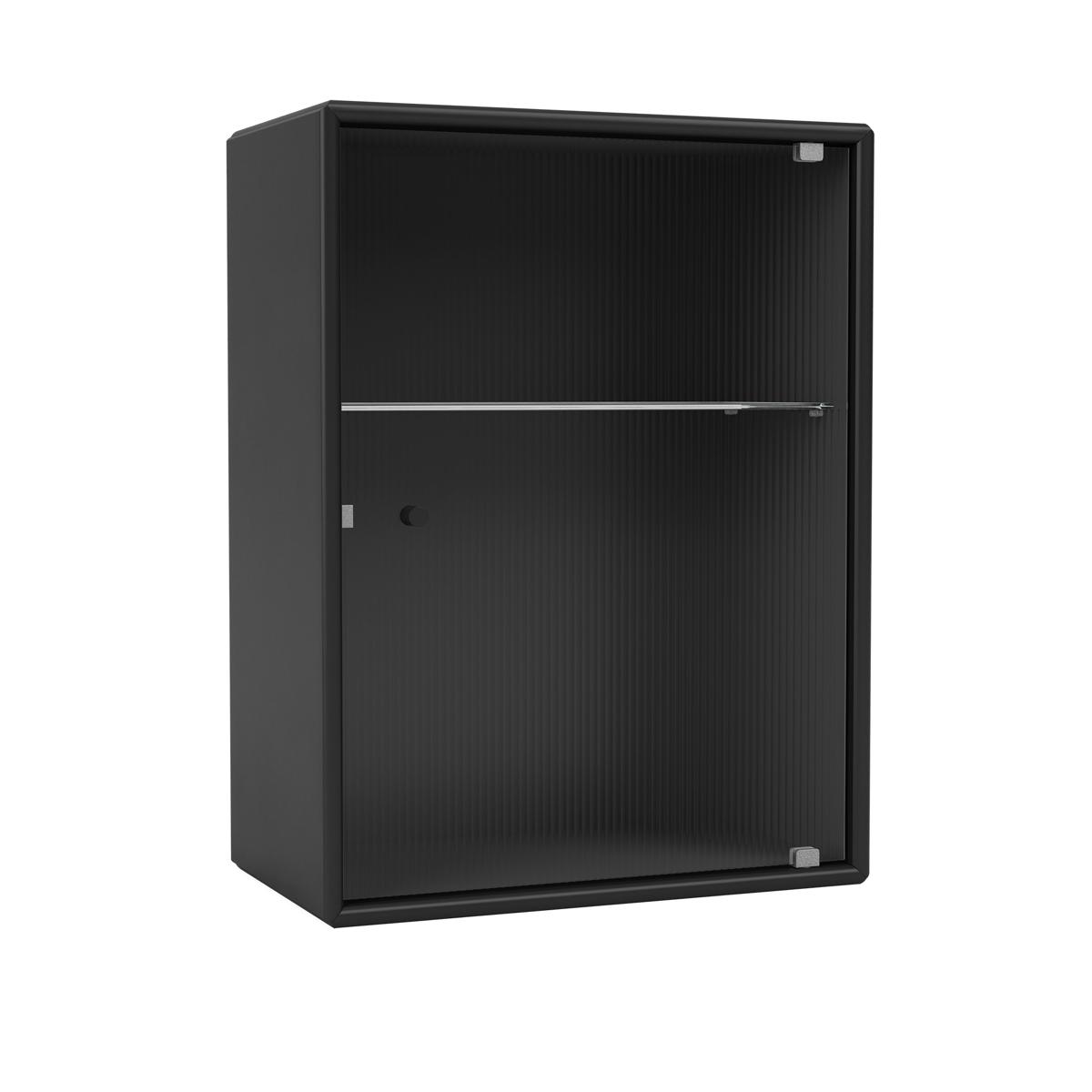 Montana - Ripple – Bathroom Cabinet 05-Black 04 Suspension Rails - Skåp och vitrinskåp - Peter J. Lassen - Svart - Trä