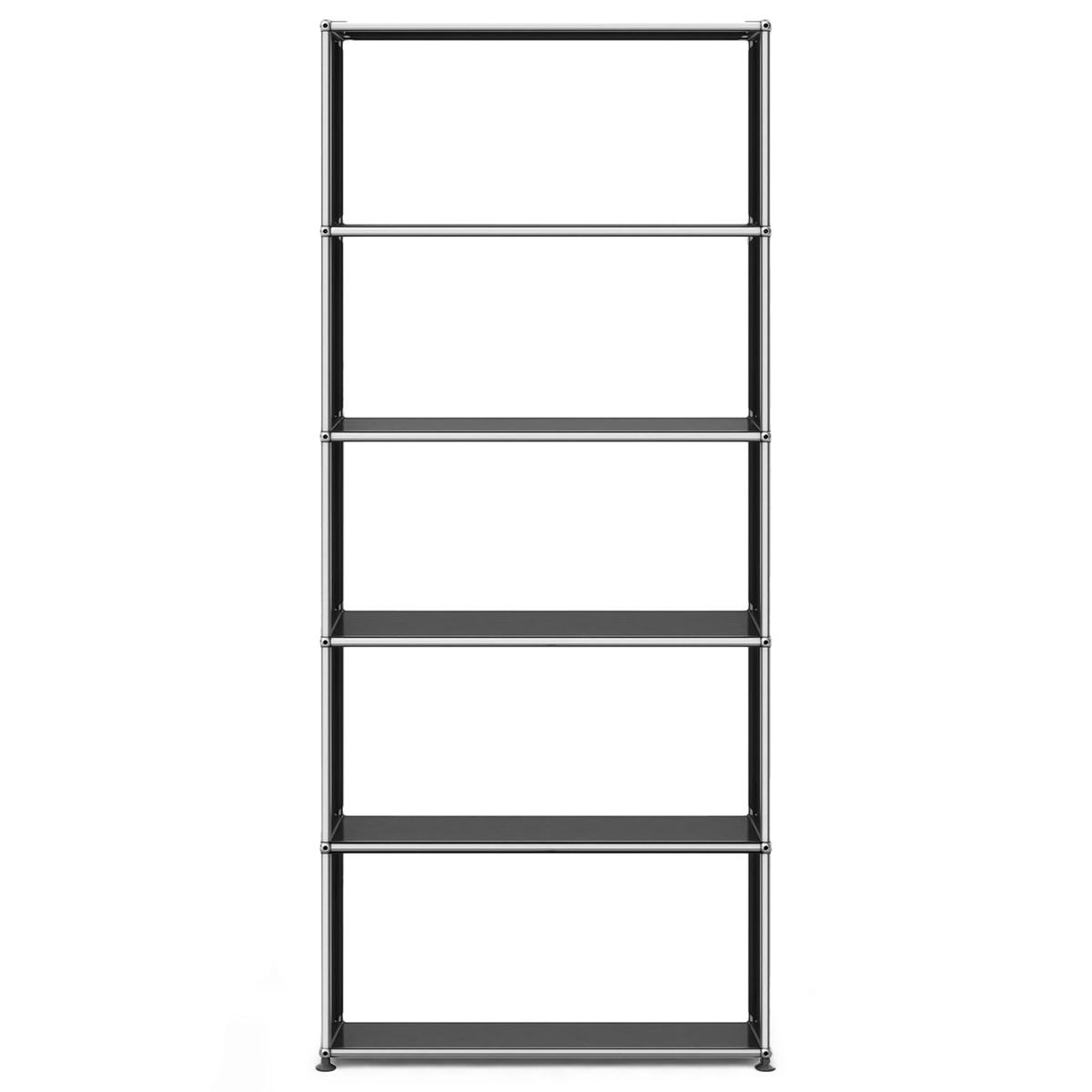USM - USM Haller 108 Shelving Graphite Black - Hyllor & Hyllsystem - Fritz Haller & Paul Schärer - Svart - Metall