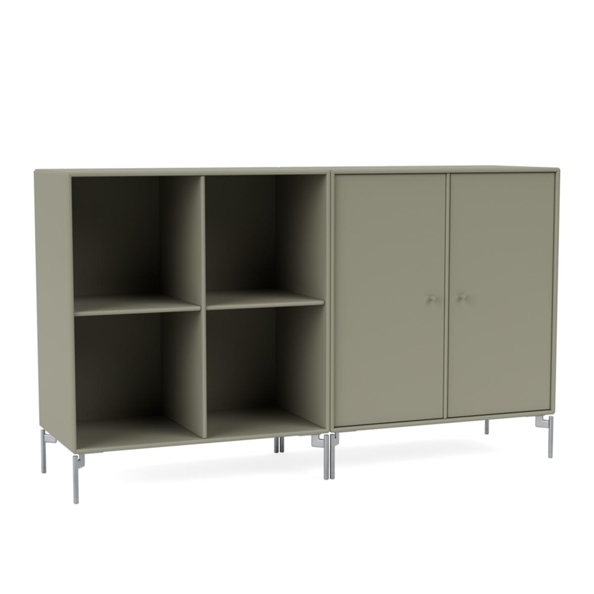 Montana - Pair Classic Sideboard 144-Fennel Matt Chrome - Skänkar och sideboards - Peter J. Lassen - Grön - Trä