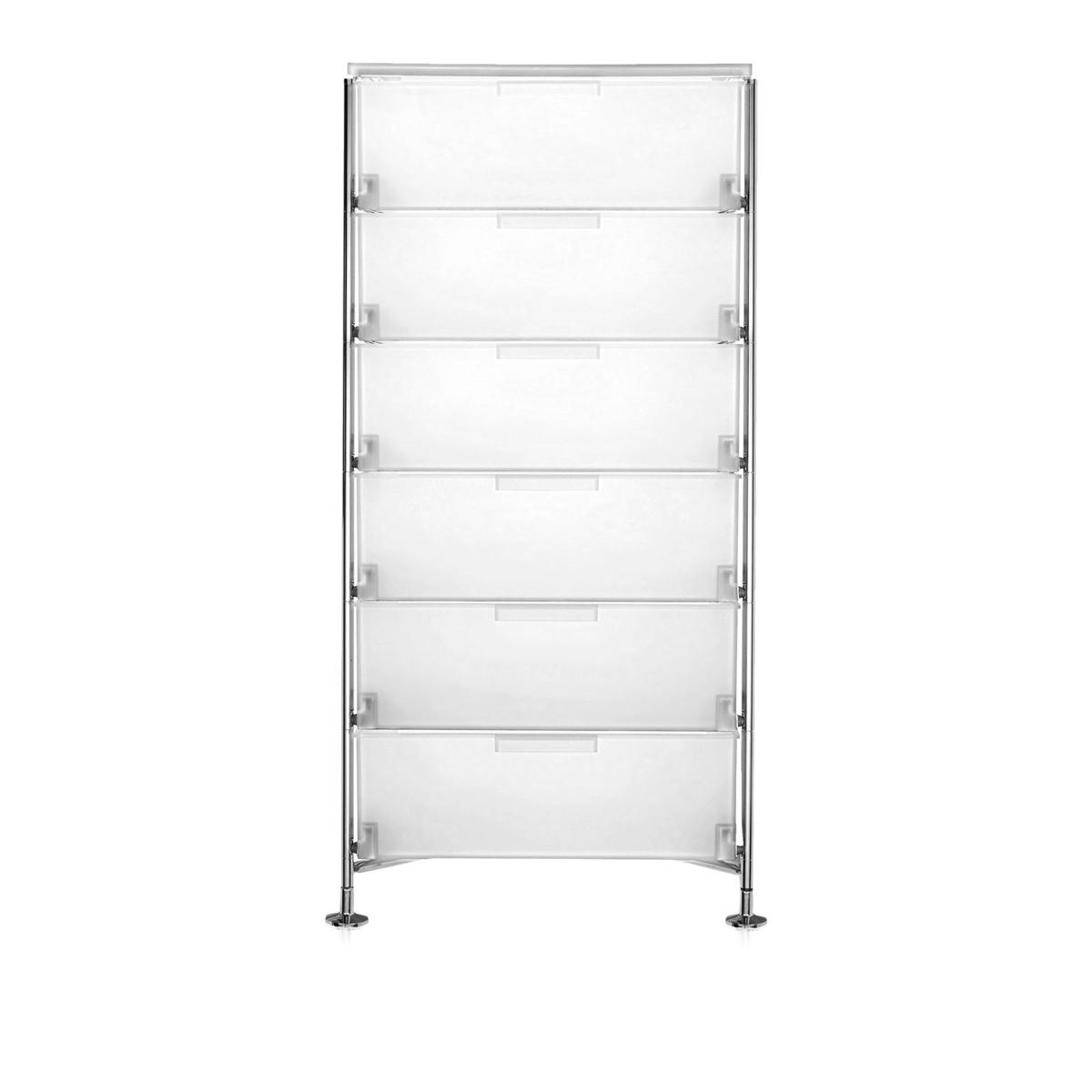 Kartell - Mobil System 2041, Ice, 6 Containers, Feet - Hurtsar - Antonio Citterio - Vit - Metall/Plast