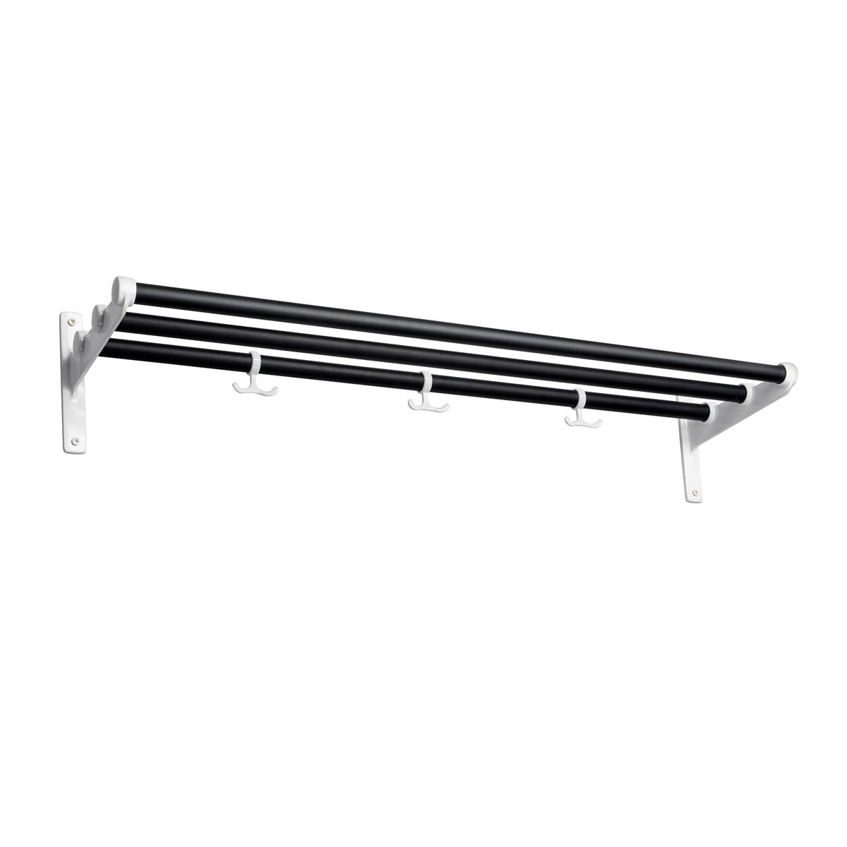 Essem Design - Nostalgi Hatthylla/Skohylla Svart/Vit, 100 cm - Hatthyllor och skohyllor - Gunnar Bolin - Svart,Vit - Metall/Trä