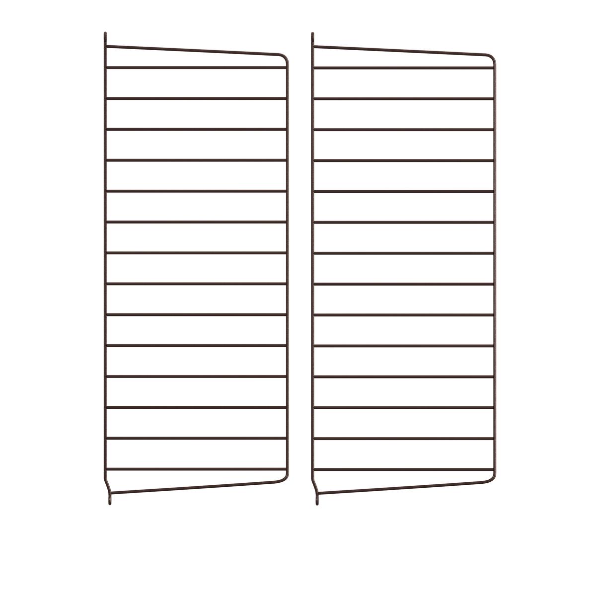 String - Väggavel 75 x 30 cm 2-pack mörkbrun - Hyllsystem