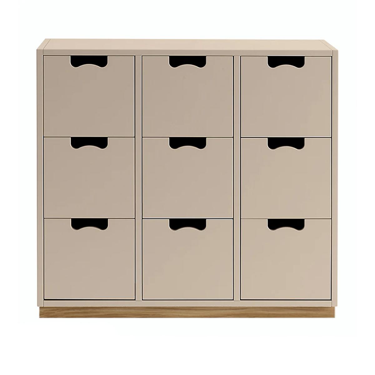 Asplund - Snow Drawer B3 - Dark Sand, Ek Sockel - Byråer -  Thomas Sandell & Jonas Bohlin - Beige - Trä
