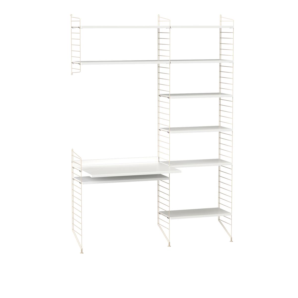 String - Kontor Hyllsystem G Vit / Beige - Vit
