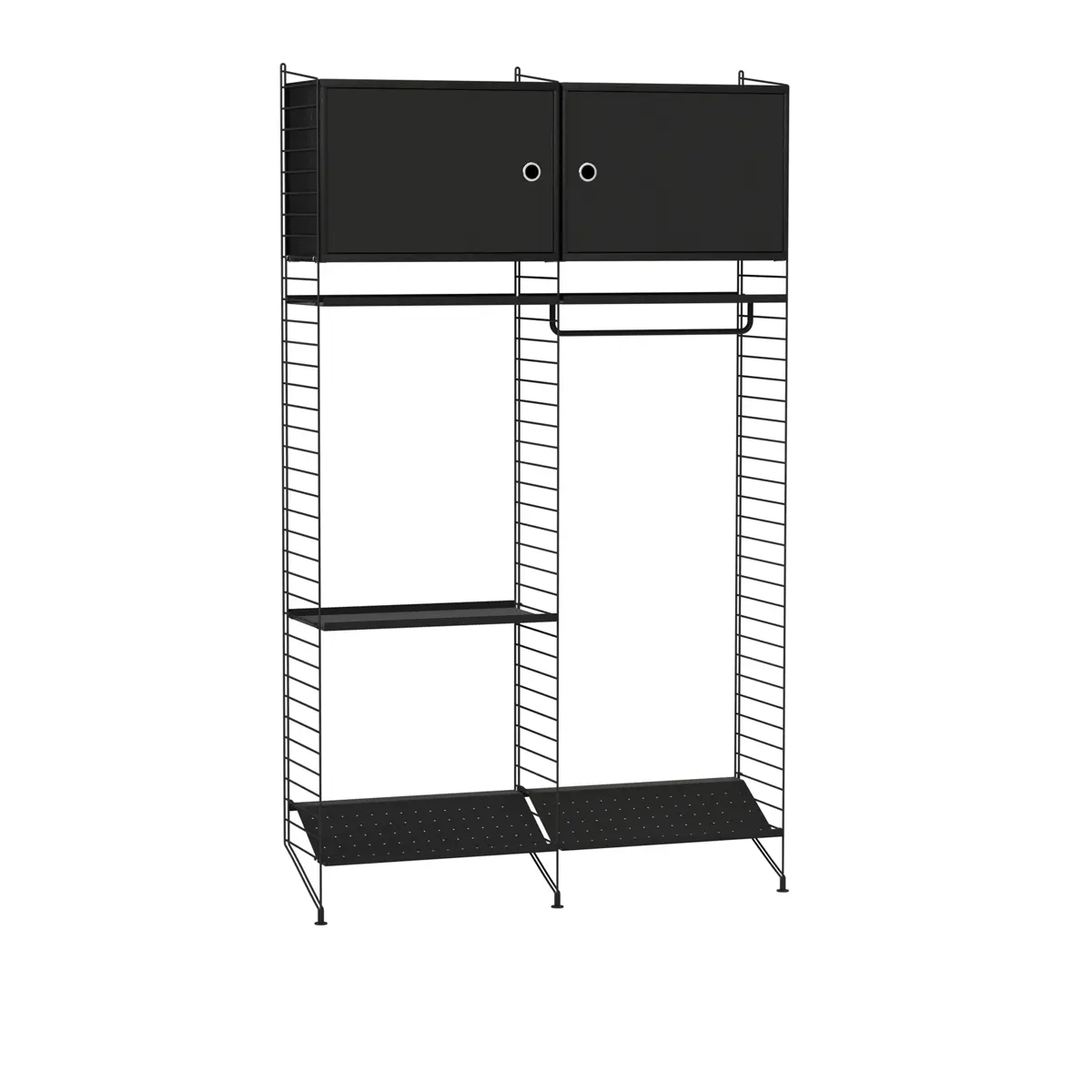 String - Hall hyllsystem T svart/svart - Hyllor & Hyllsystem - Nils Strinning - Svart