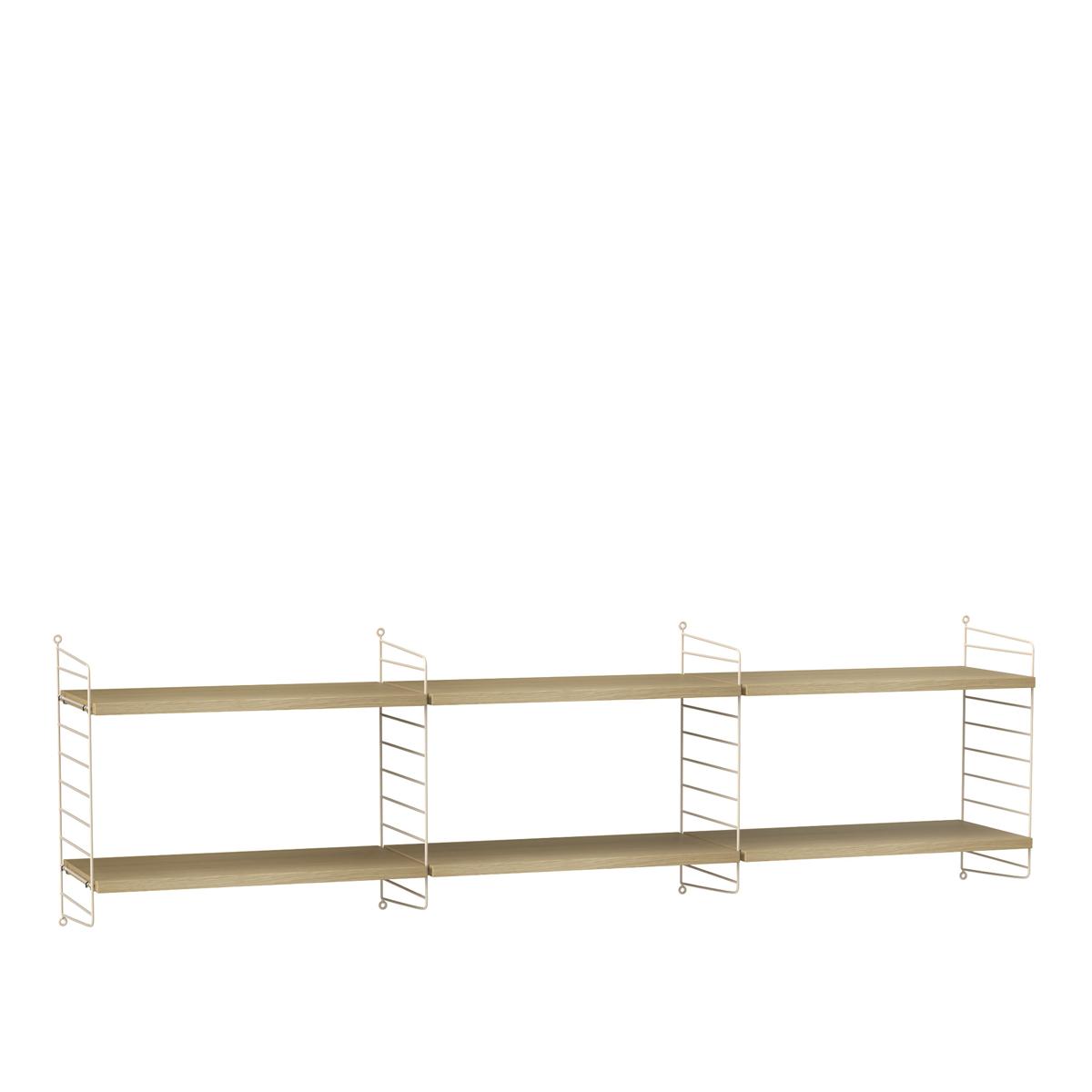 String - Vardagsrum Hyllsystem O Ek / Beige - Träfärgad