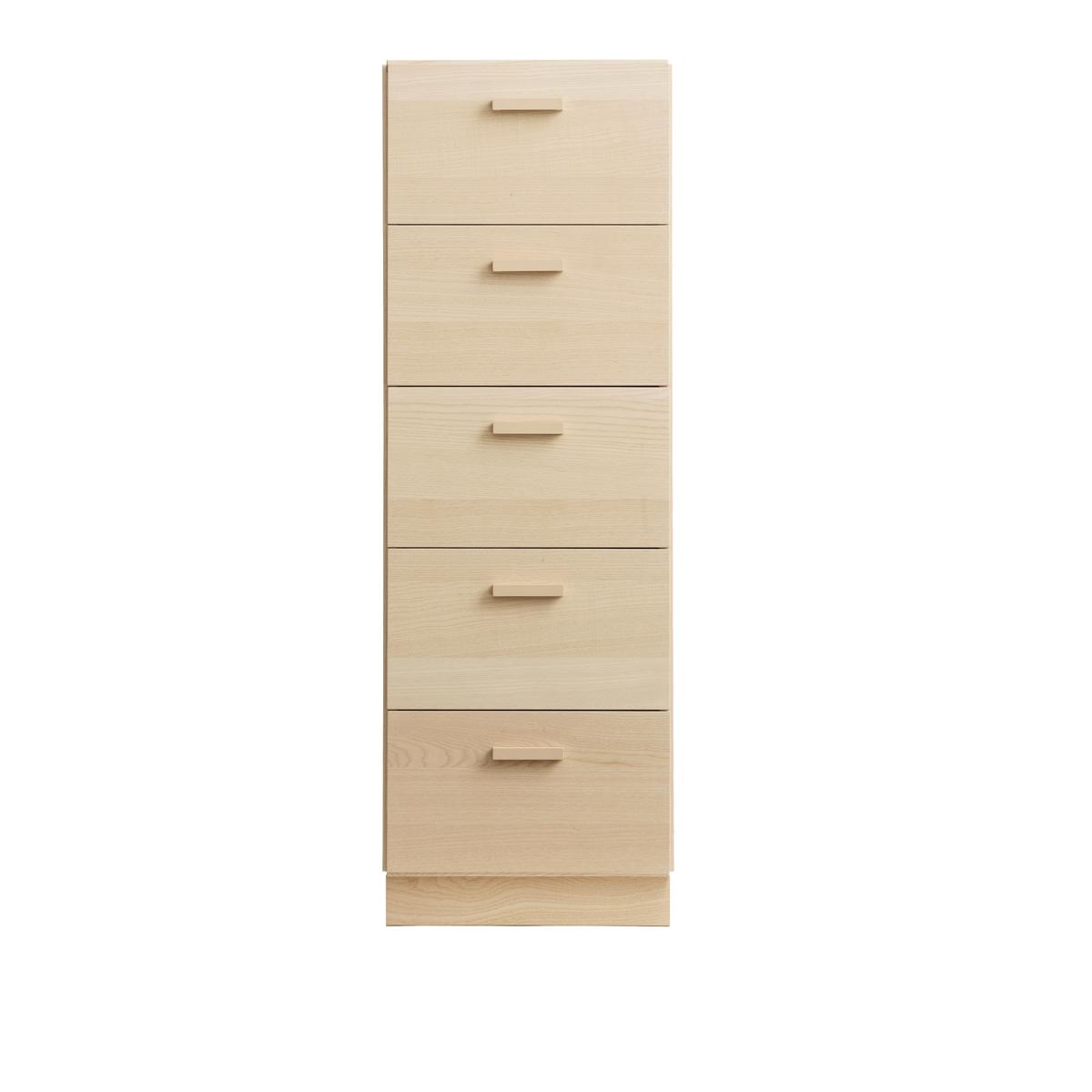 Relief - Relief Chest of Drawers Tall Plinth Ash - Byråer - TAF Studio - Träfärgad