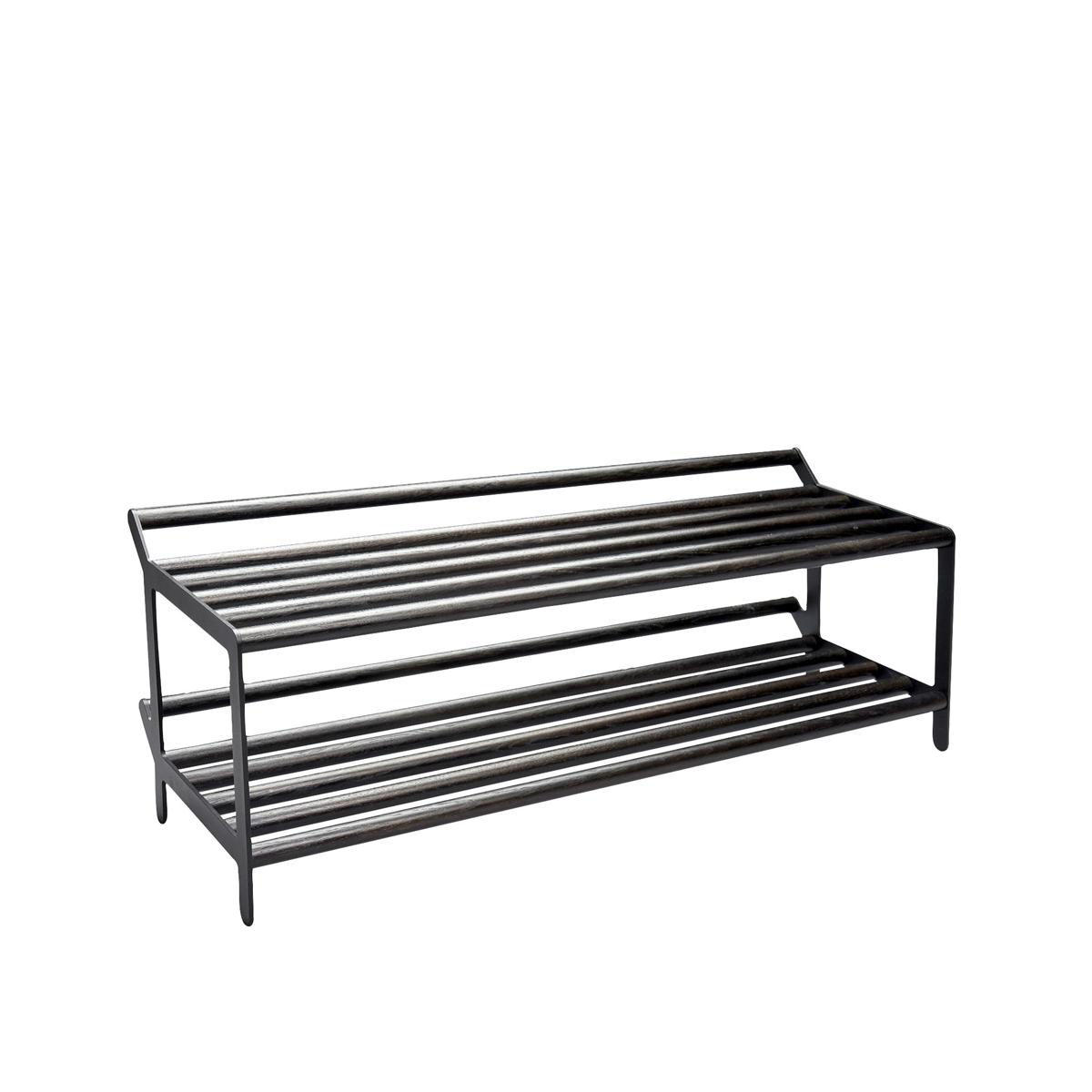 Essem Design - Tamburin skohylla Svartbetsad ek/svart 1000 mm - Hatthyllor och skohyllor - Andreas Klippinge - Träfärgad,Svart - Metall/Trä