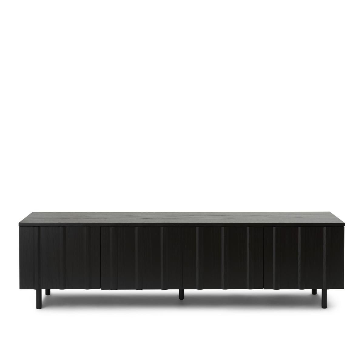 Normann Copenhagen - Rib Sideboard Low Soft Black - Skänkar och sideboards - Simon Legald - Svart - Trä