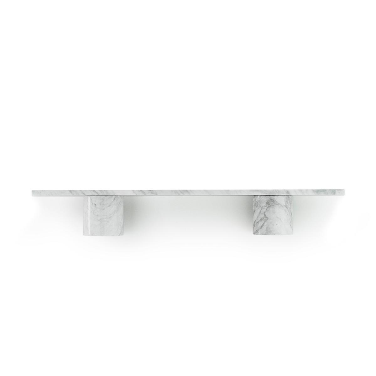 Normann Copenhagen - Sten Shelf 80 cm White Marble - Hyllor - Simon Legald - Vit - Metall/Sten