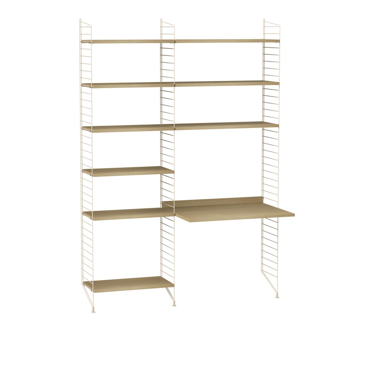 String - Kontor Hyllsystem B Ek / Beige - Träfärgad