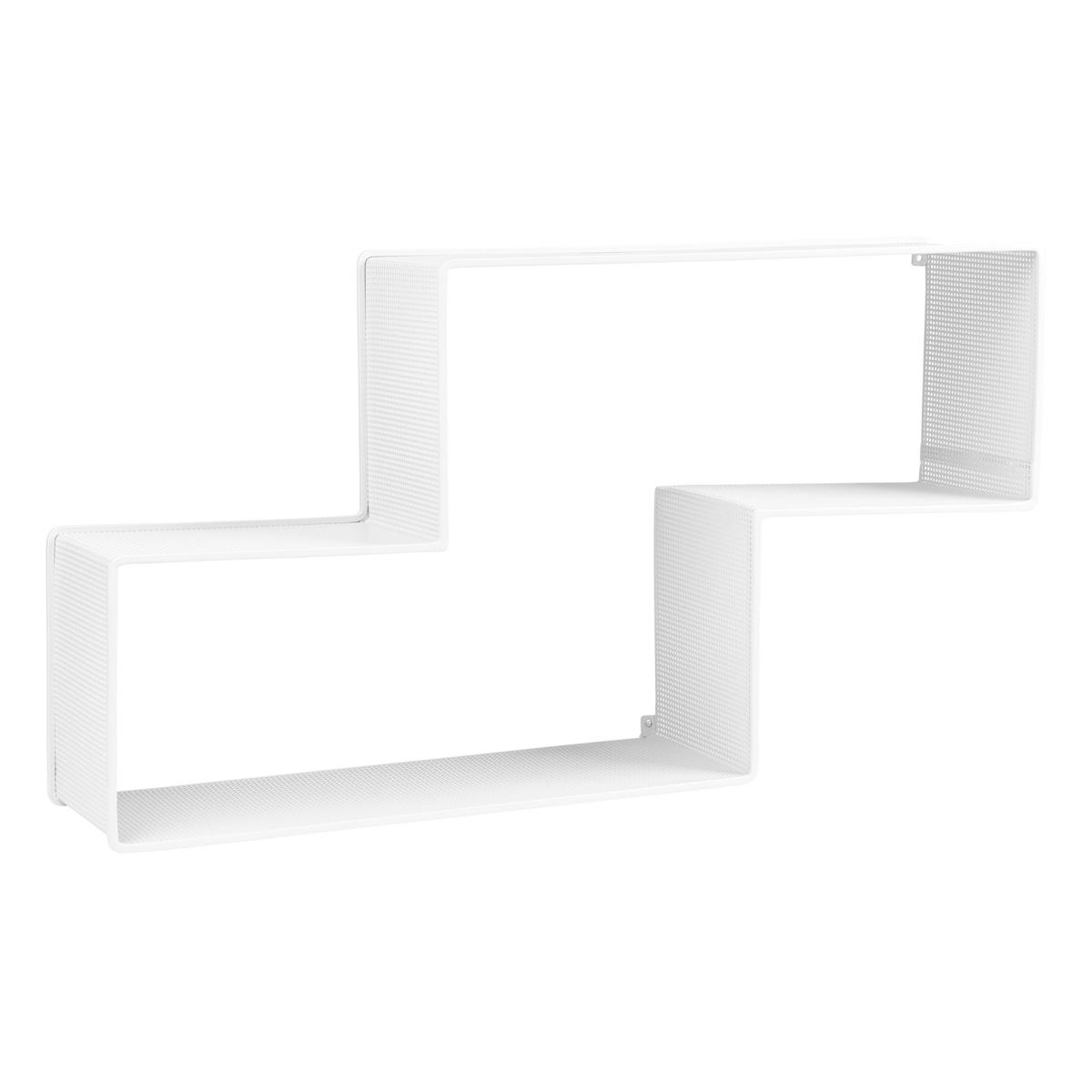 Gubi - Dédal bokhylla, Färg: White Cloud - Hyllor - Mathieu Matégot - Svart - Metall