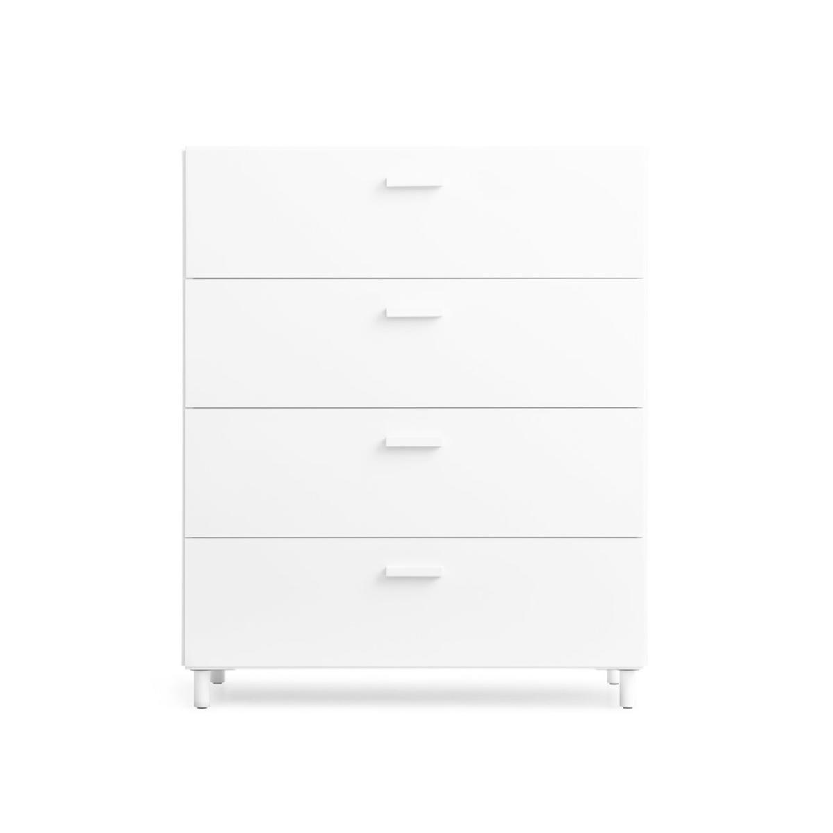 Relief - Relief Chest of Drawers Wide Legs White - Byråer - TAF Studio - Vit - Metall/Trä