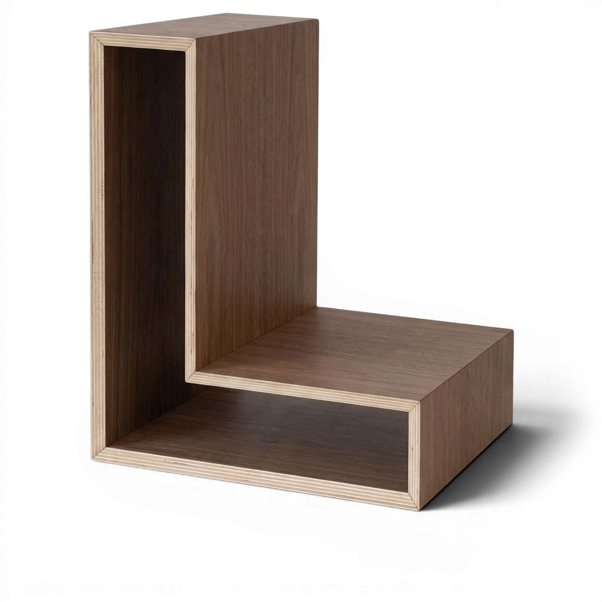 Maze Interior - L-shelf walnut - Kent Johansson - Brun - Trä