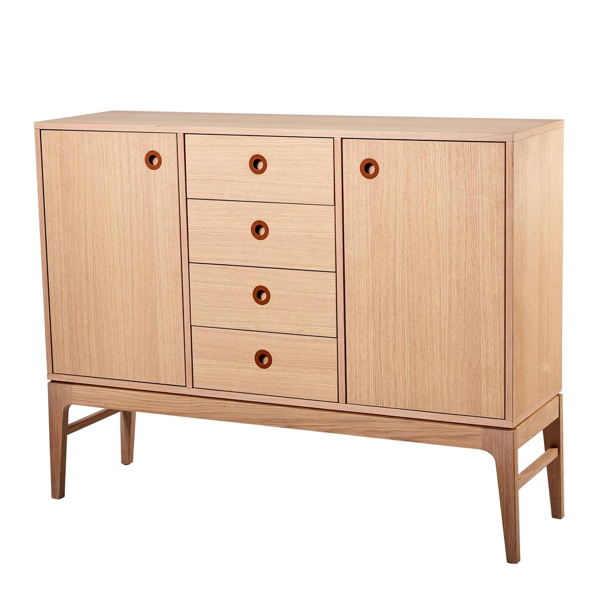 Mavis - Höllviken Skänk Vitpigmenterad Ek - Skänkar och sideboards - Martina Elgemark - Läder/Trä