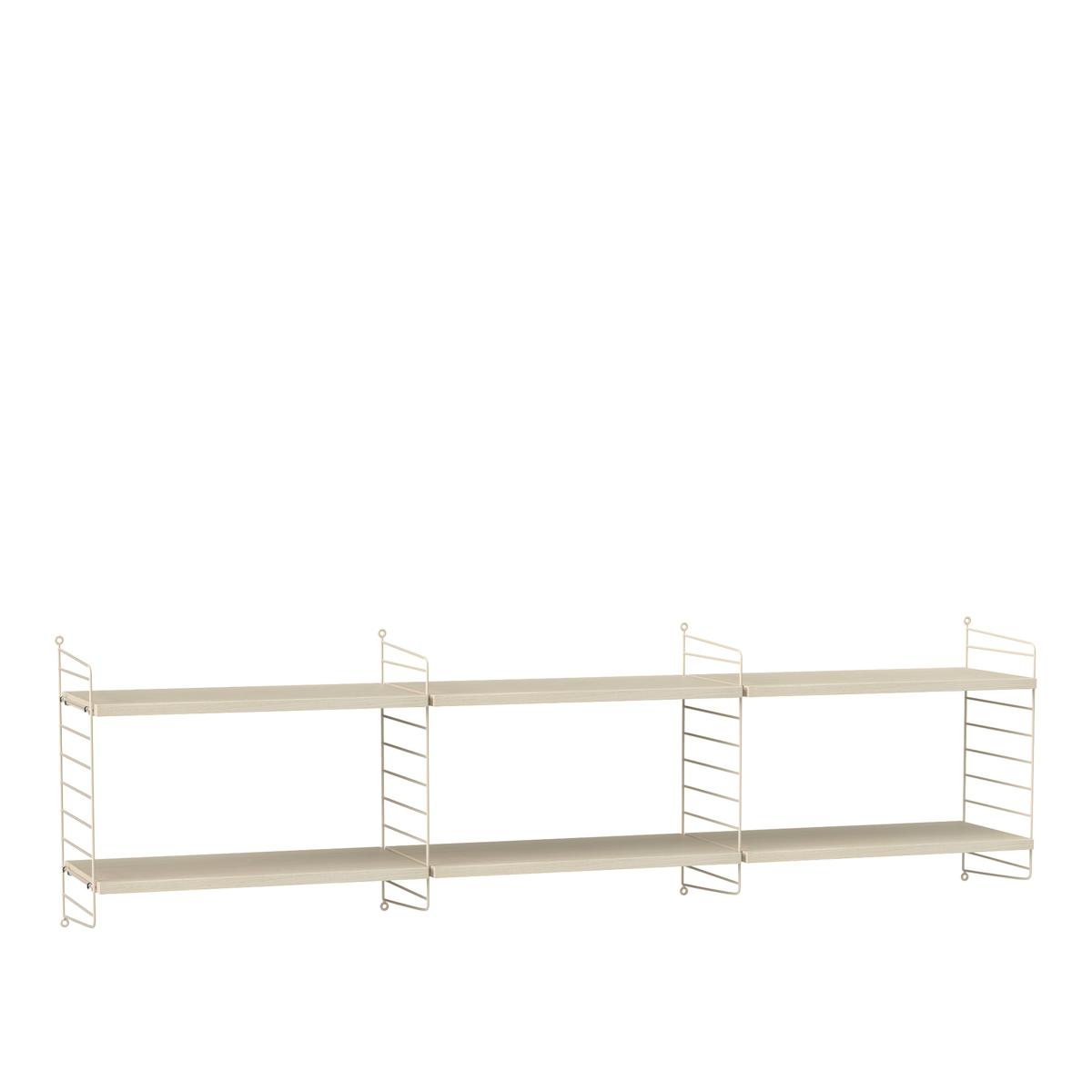 String - Vardagsrum Hyllsystem O Ask / Beige - Träfärgad