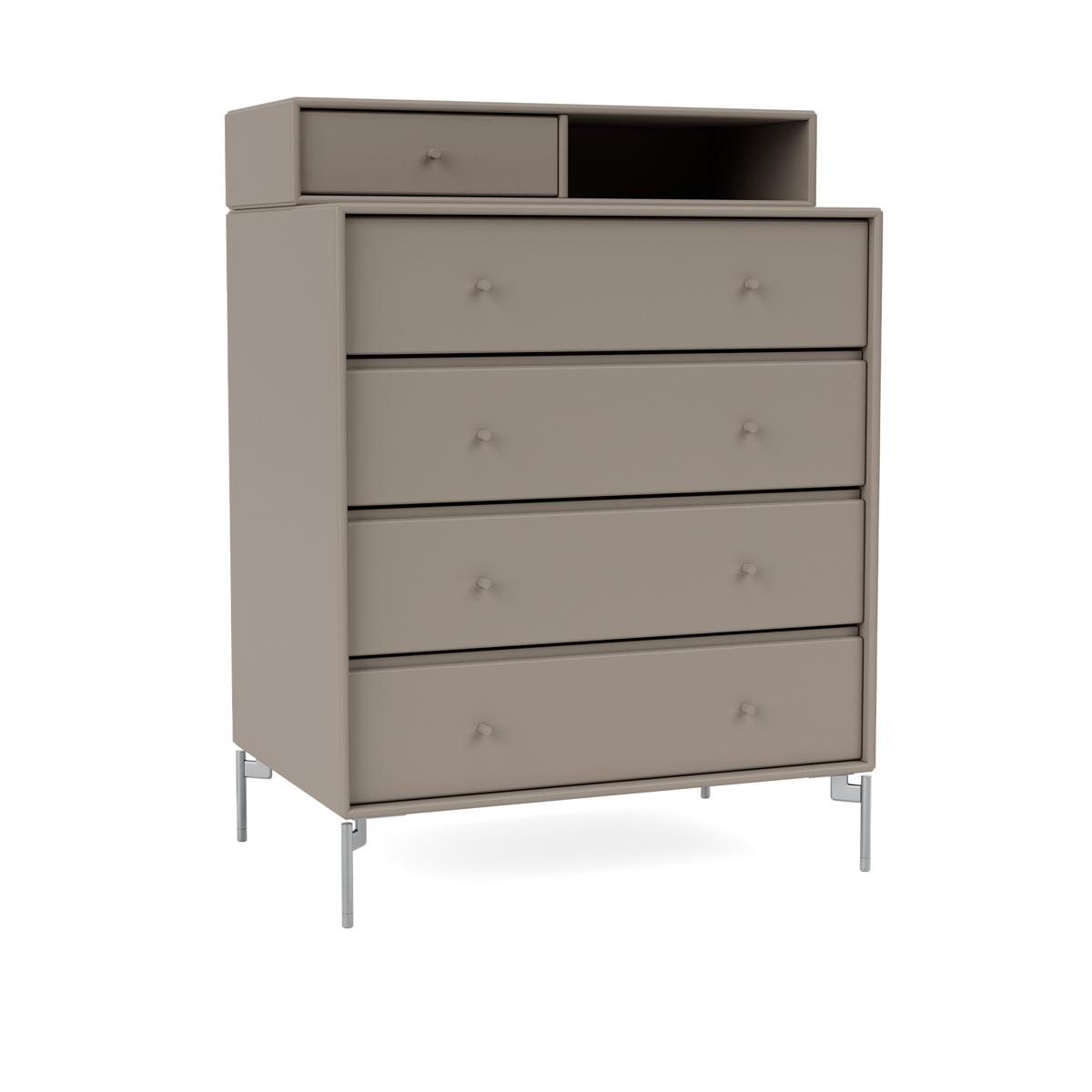 Montana - Keep Chest Of Drawers 141-Truffle Matt Chrome - Byråer - Peter J. Lassen - Beige - Trä