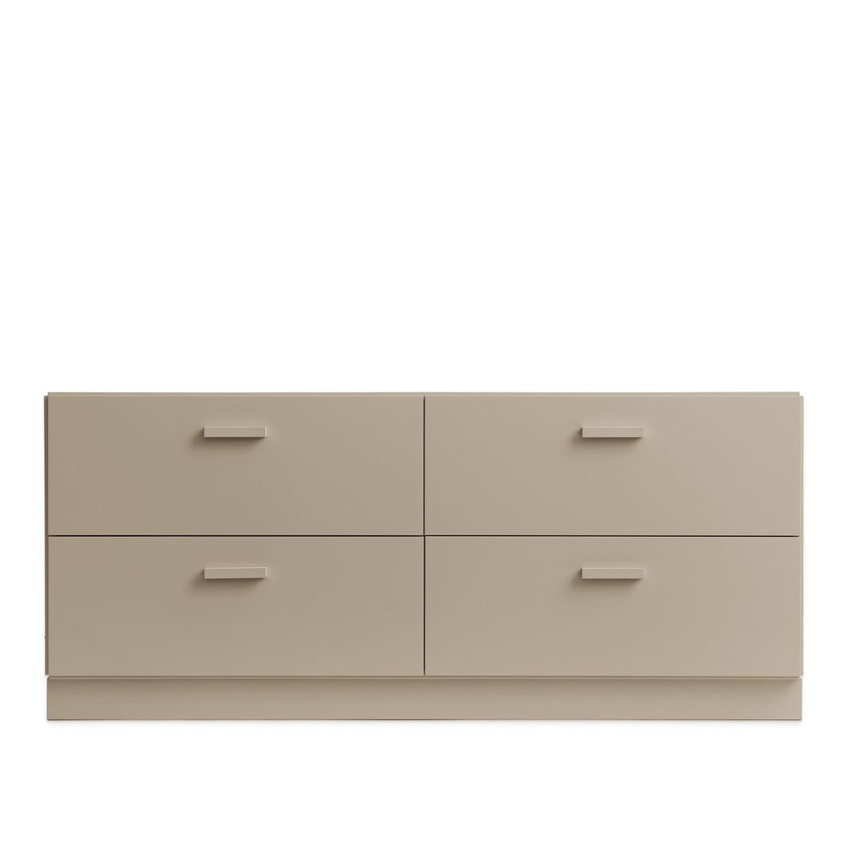 Relief - Relief Chest of Drawers Low Plinth Beige - Byråer - TAF Studio - Beige