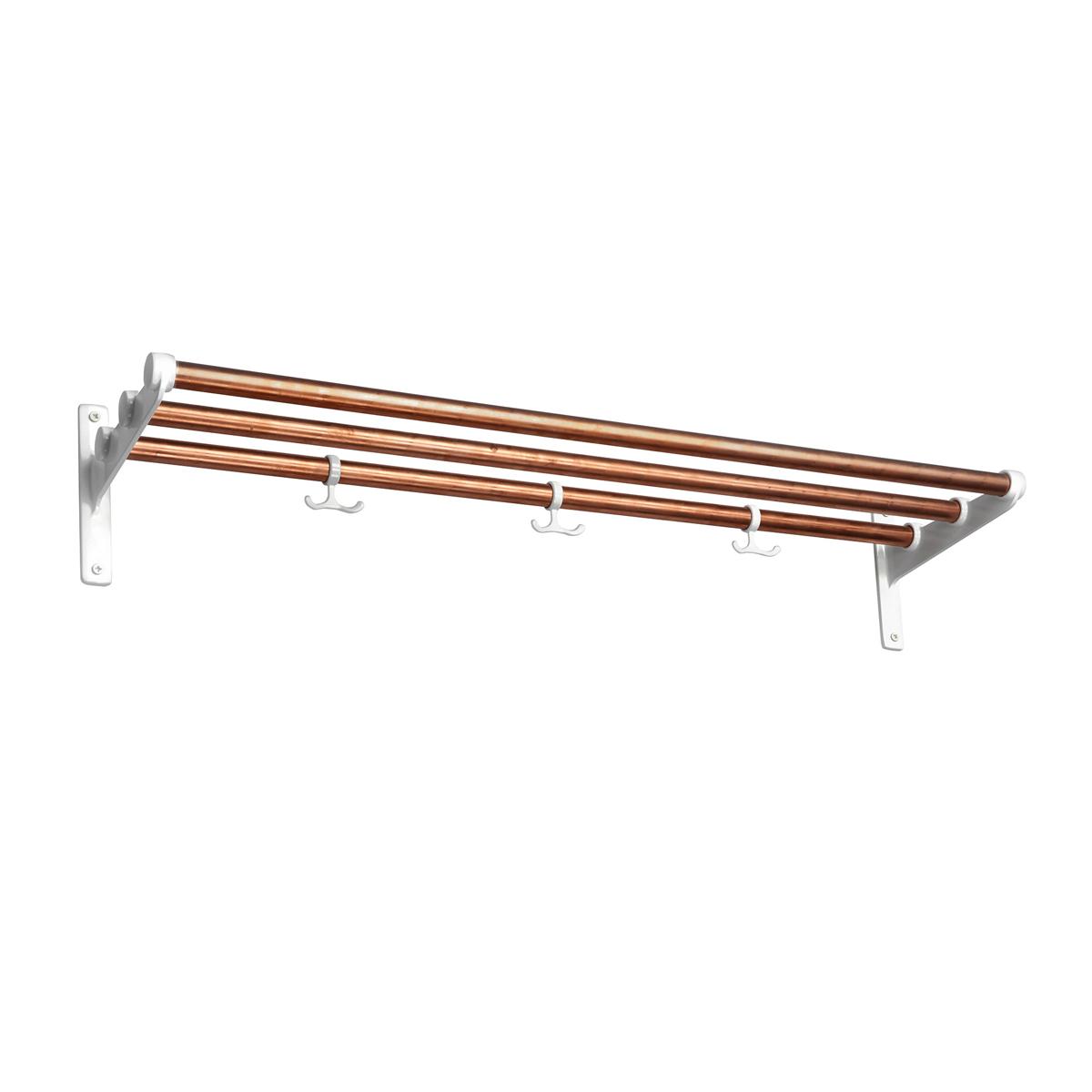 Essem Design - Nostalgi Hatthylla/Skohylla Koppar/Vit, 100 cm - Hatthyllor och skohyllor - Gunnar Bolin - Koppar,Vit - Metall