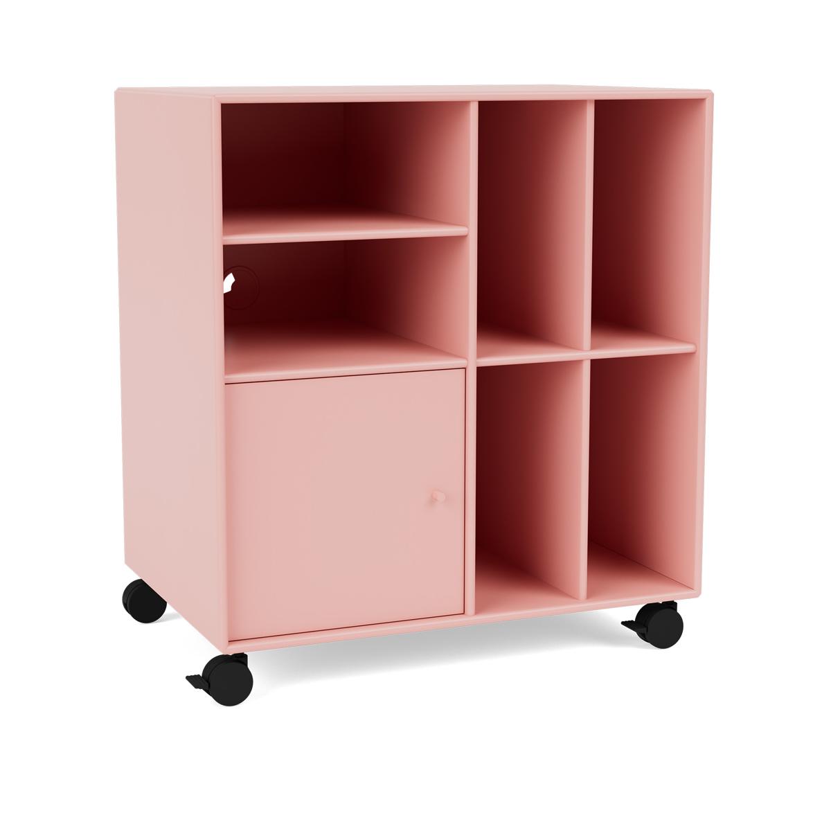 Montana - SPIN II Vinyl Storage, 05-CastorsCR70Black, 167 Ruby - Skåp och vitrinskåp - Peter J. Lassen - Rosa
