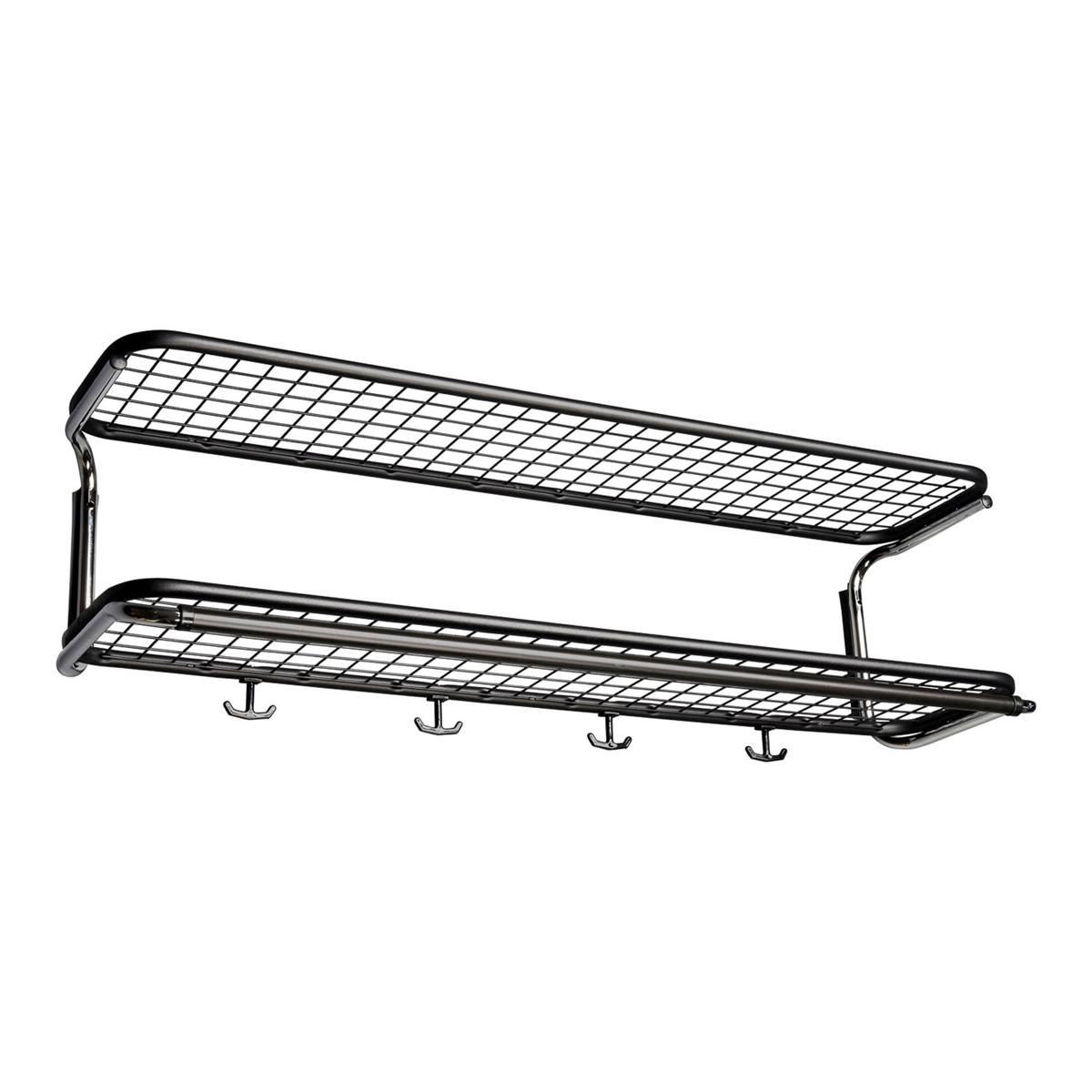 Essem Design - Classic 650 Hatthylla Svart/Krom, 100 cm - Hatthyllor och skohyllor - Gunnar Bolin - Silver,Svart - Metall/Plast
