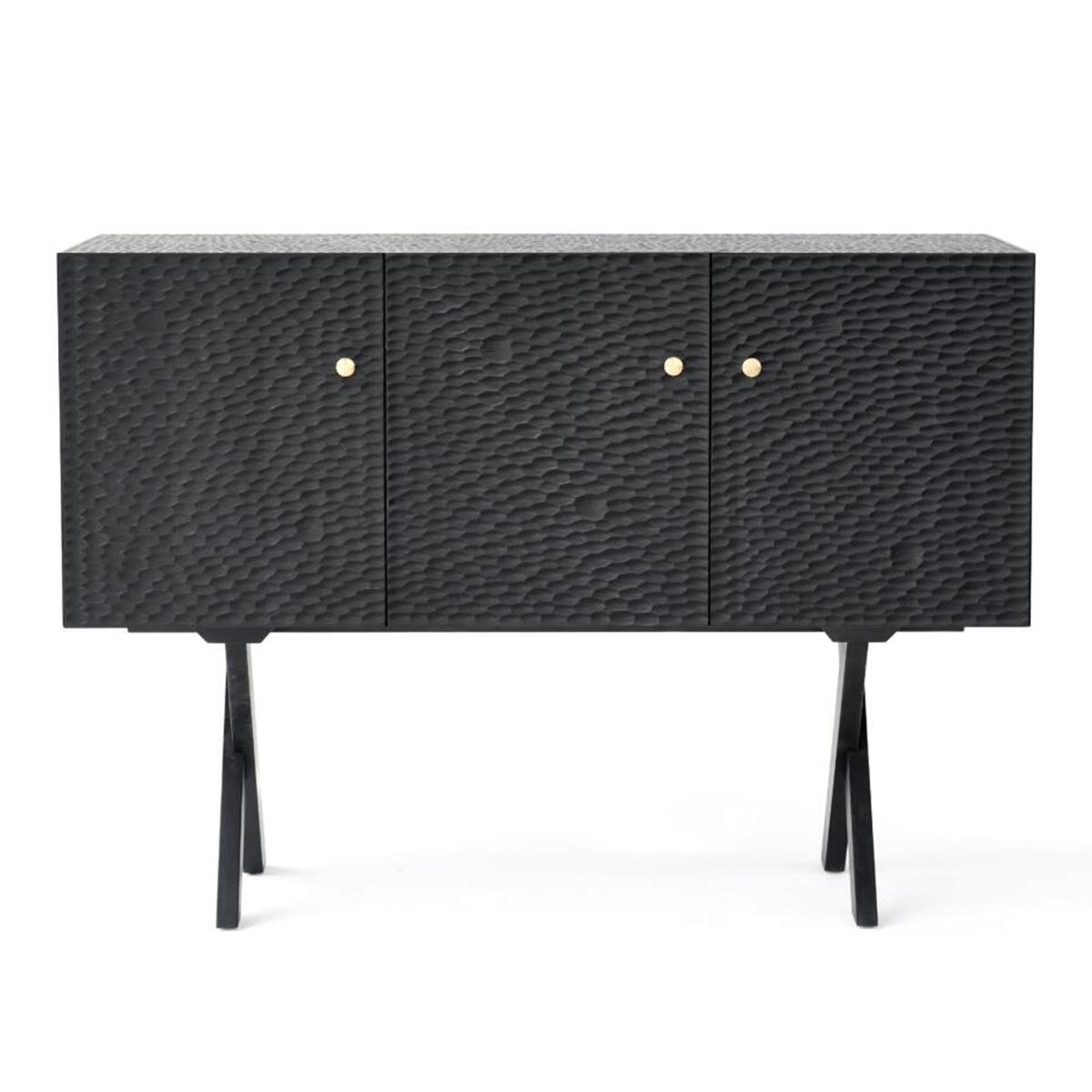 Zanat - Touch Sideboard, 3 doors/Massivt trä, Svartbetsad lönn 129 cm - Skänkar och sideboards - Studioilse - Svart - Trä