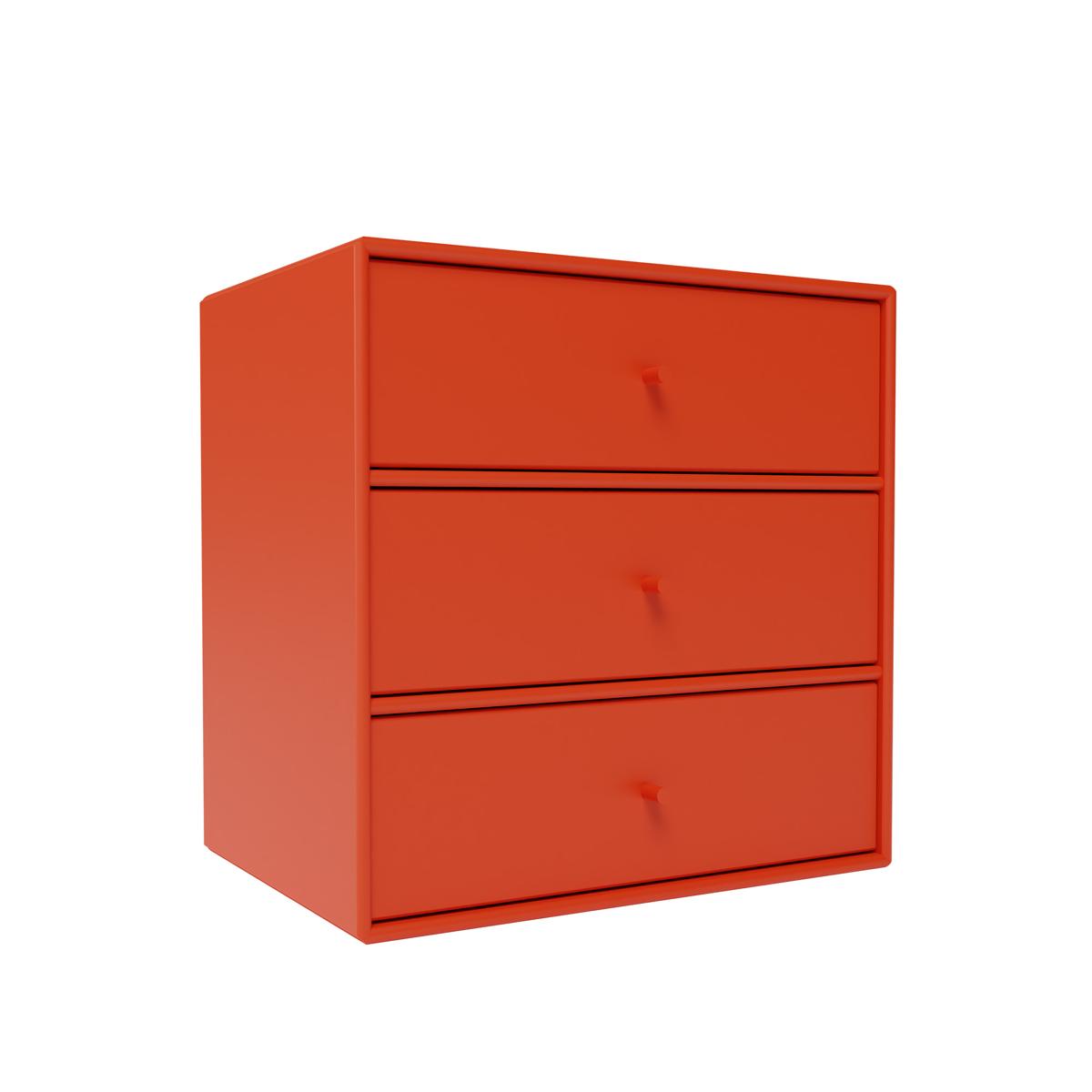Montana - Montana Mini 1007 - Module With Three Drawers - Rosehip - Hyllor & Hyllsystem - Peter J. Lassen - Röd