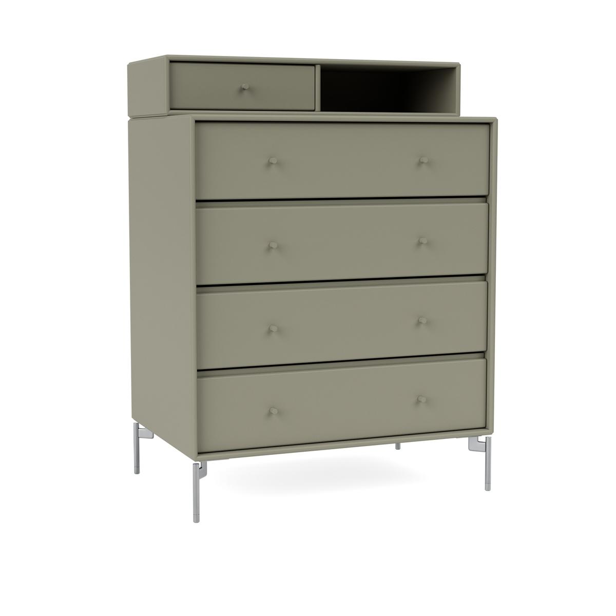 Montana - Keep Chest Of Drawers 144-Fennel Matt Chrome - Byråer - Peter J. Lassen - Grön - Trä