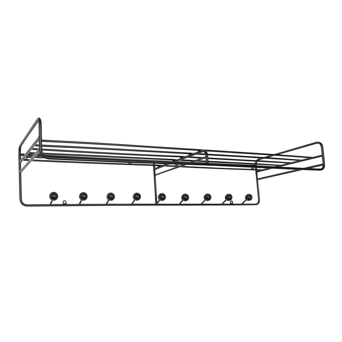 Maze Interior - Bill Hat Rack L Black - Hatthyllor och skohyllor - Louise Hederström - Svart - Metall/Trä