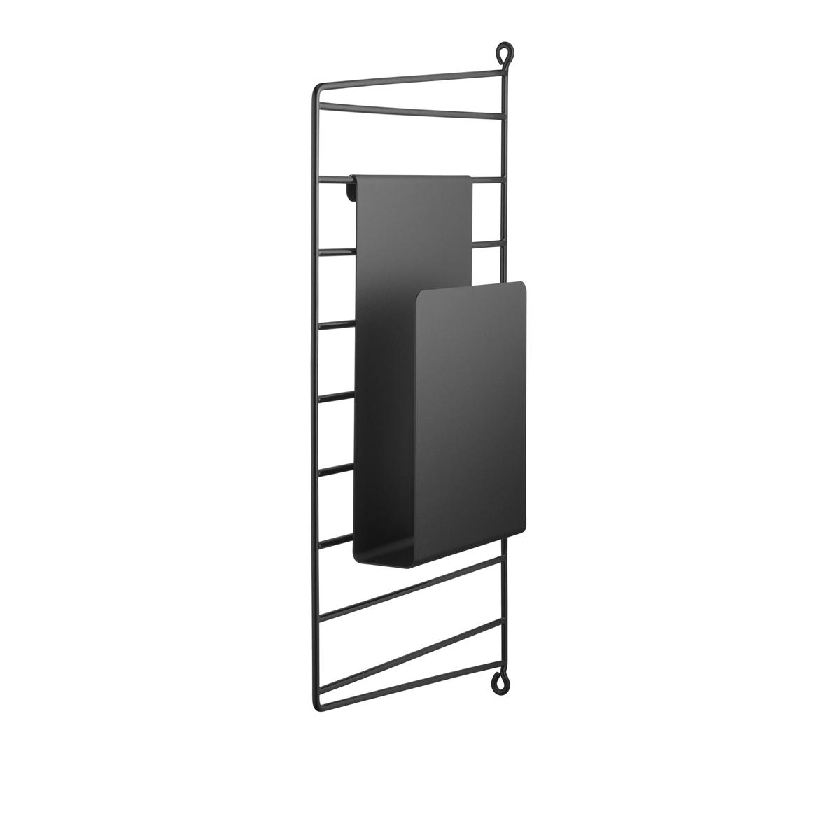String - String Tidskriftssamlare, Svart - Hyllsystem - Nils Strinning - Svart - Metall