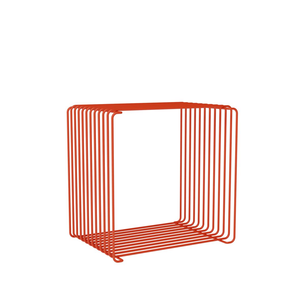 Montana - Panton Wire Single hylla, djup 25,7 cm  - Rosehip - Hyllor & Hyllsystem - Verner Panton - Röd - Metall