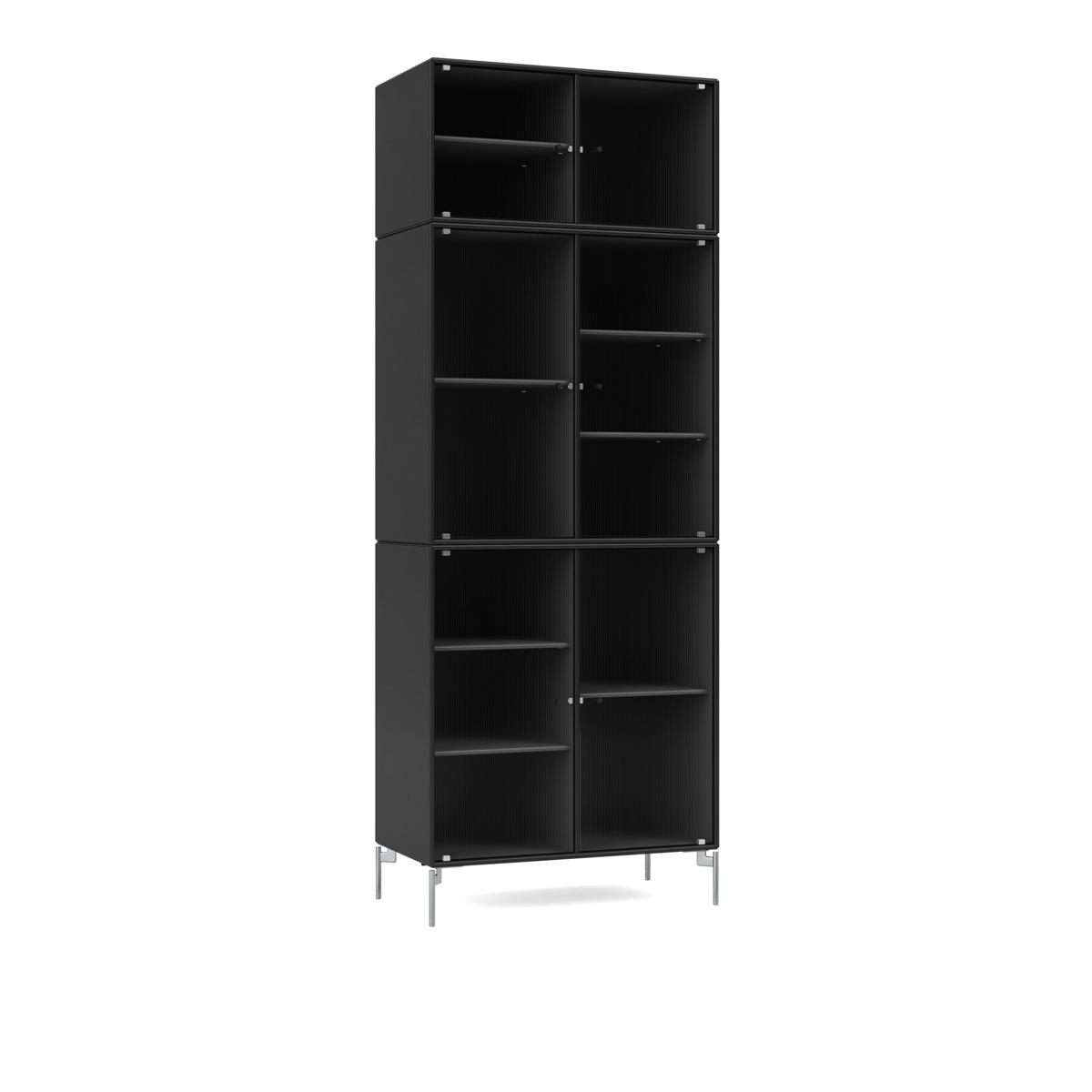 Montana - Ripple Iv – Vitrine Cabinet 05-Black Matt Chrome - Skåp och vitrinskåp - Peter J. Lassen - Svart - Trä